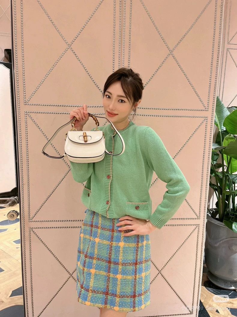 Gucci Gucci Tender green gold-rim knitted two-pocket cardigan co Size L / US 10 / IT 46 - 3 Thumbnail