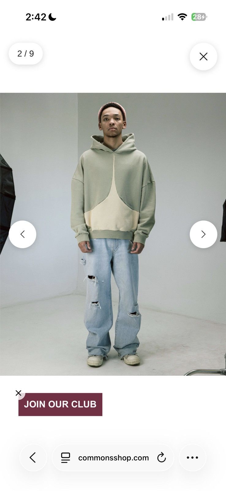 Other Commons Reversible 'Star' Hoodie Sage Common Studios Size US S / EU 44-46 / 1 - 9 Thumbnail