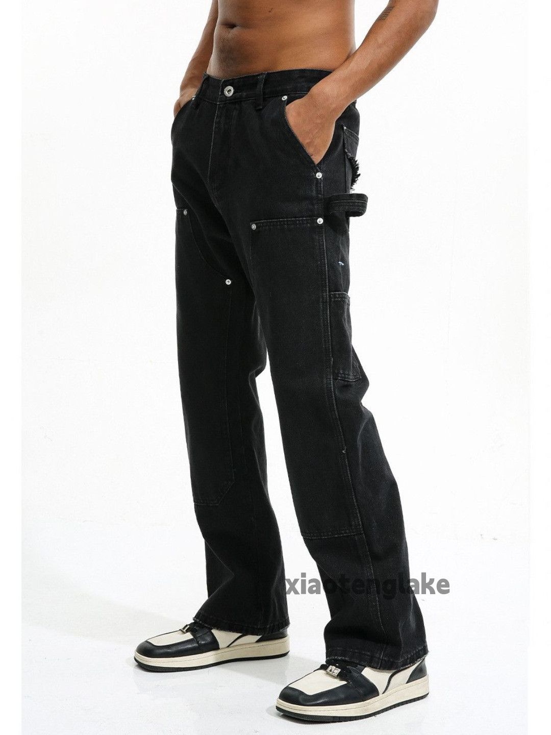 Jean × Vintage utility skate hiphop yuppie flared carpenter cargo pants Size US 33 - 1 Thumbnail