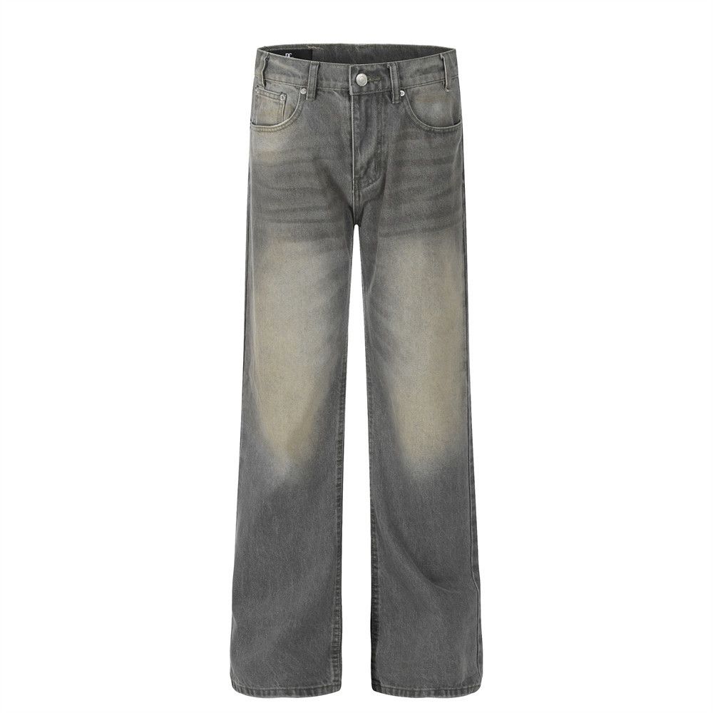 Japanese Brand × Jean Men's trendy loose straight-leg simple casual washed jeans Size US 34 / EU 50 - 1 Thumbnail