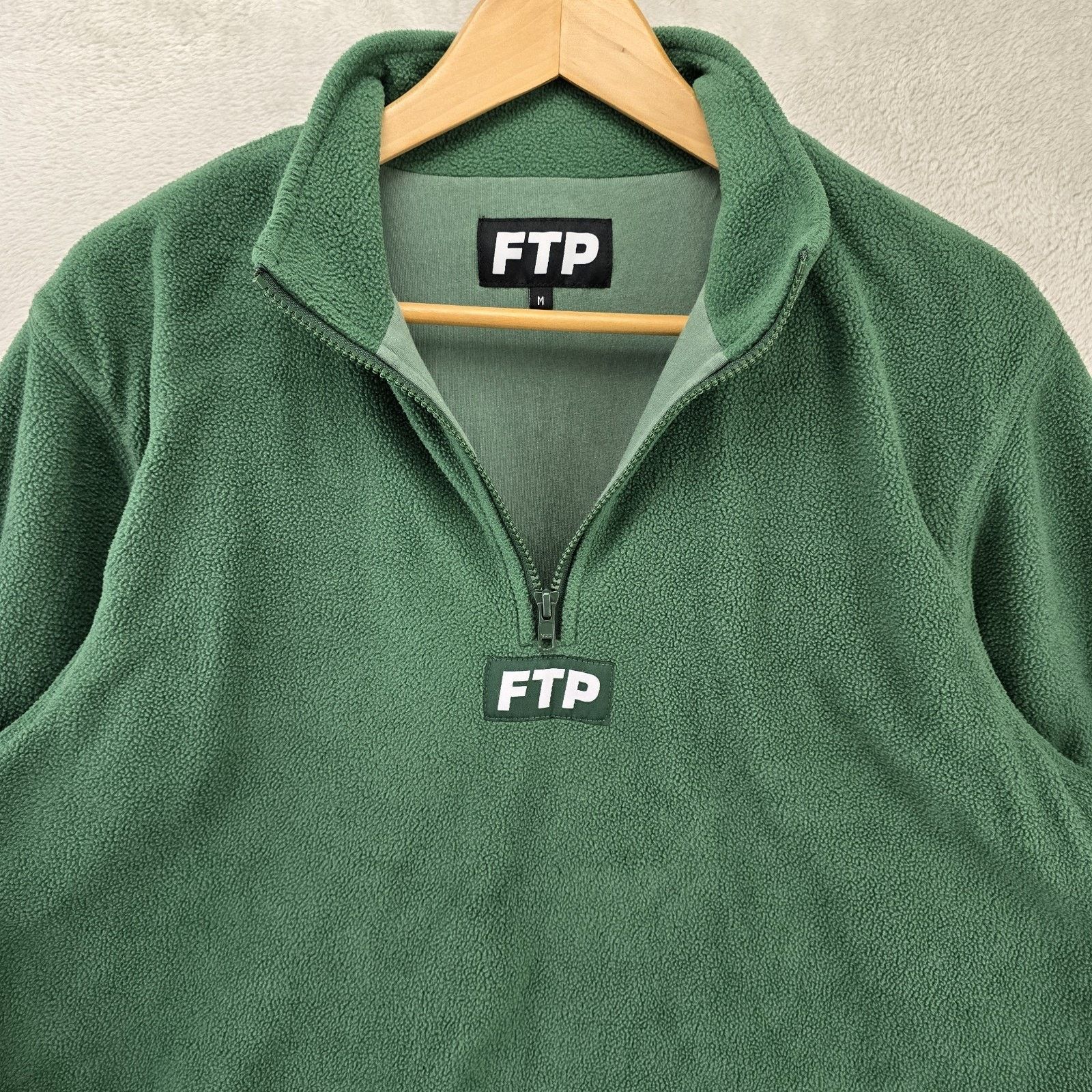 Other FTP Sherpa Half Zip Jacket FW18 Mens Medium Green Fleece Size US M / EU 48-50 / 2 - 5 Thumbnail