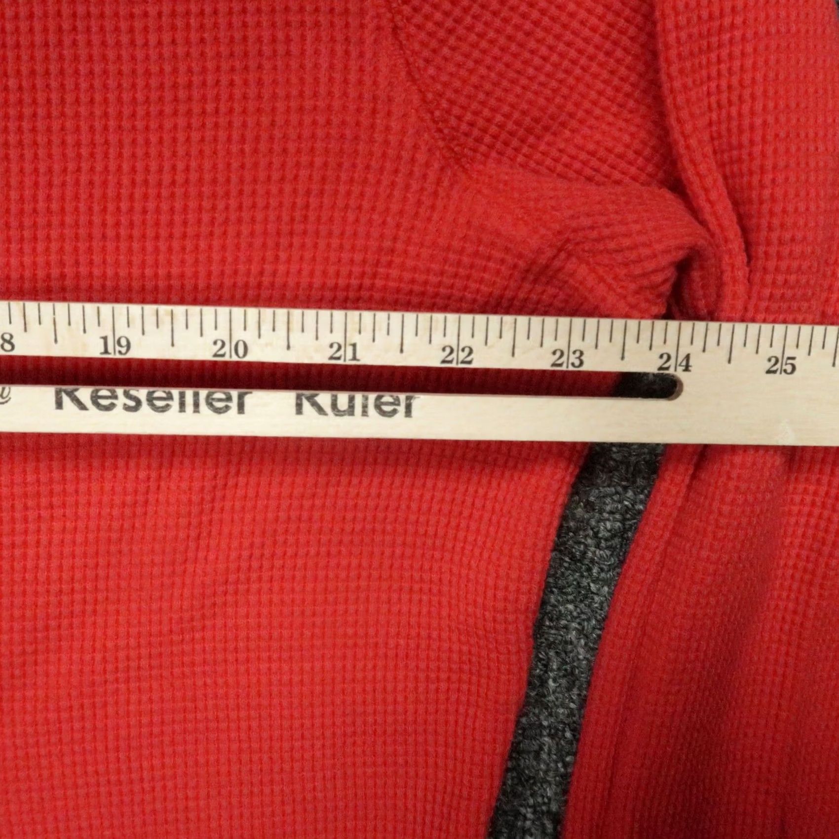 Polo Ralph Lauren VINTAGE Polo Ralph Lauren Hoodie Mens XL Red Waffle Knit Thermal Kangaroo Pocket Hooded Size US XL / EU 56 / 4 - 6 Thumbnail