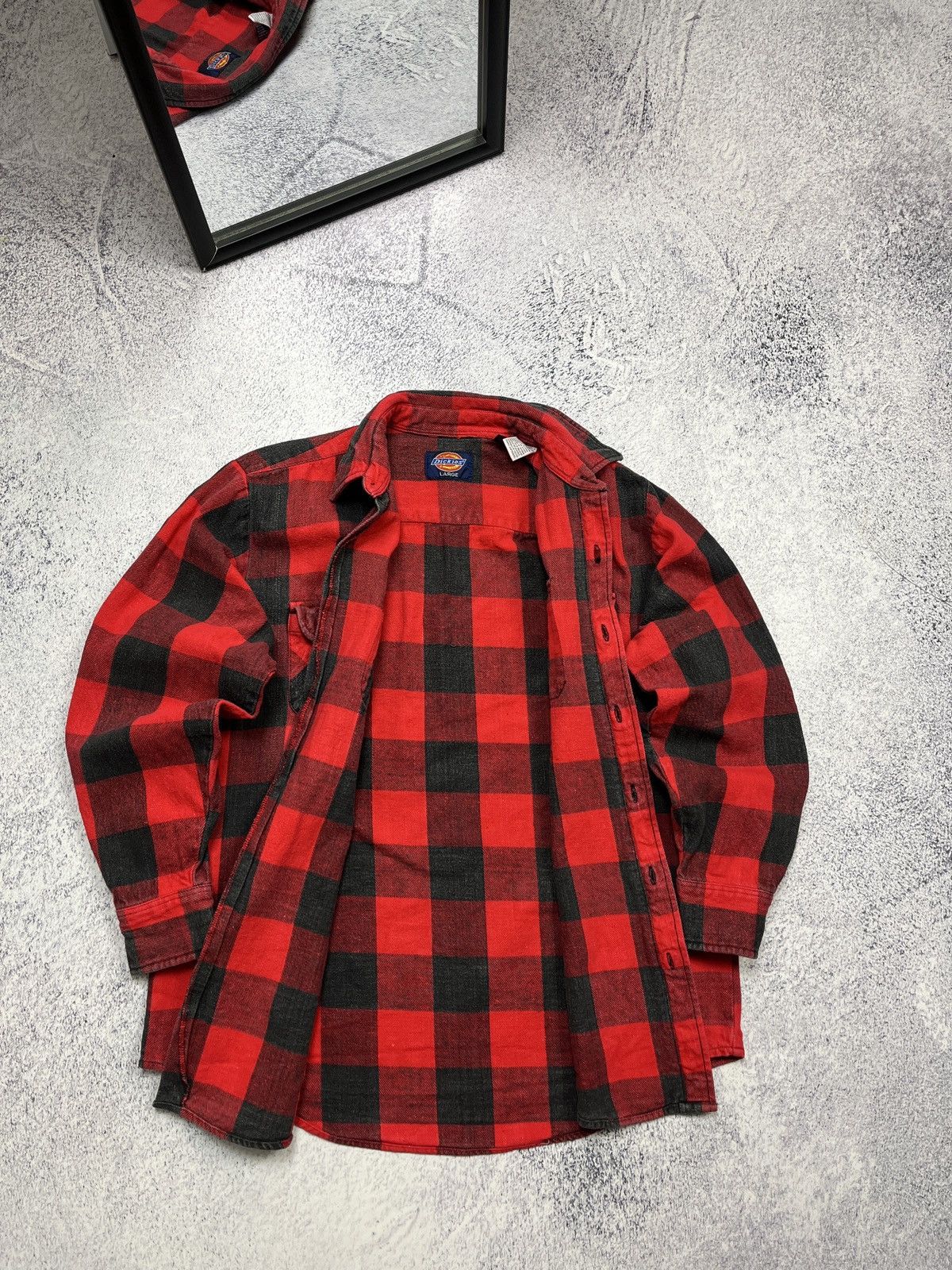 Dickies × Vintage Vintage Dickies Flannel Plaid Shirt Jacket Checked 90’s Rare Size US L / EU 52-54 / 3 - 8 Thumbnail