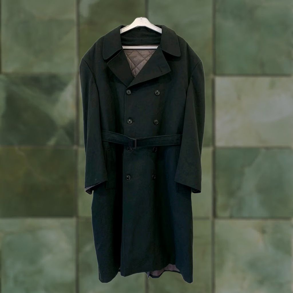 Vintage VINTAGE Mario Master Tailor Ottawa Long Trench Coat Men’s XL Belted Wool Black Size US XL / EU 56 / 4 - 1 Thumbnail
