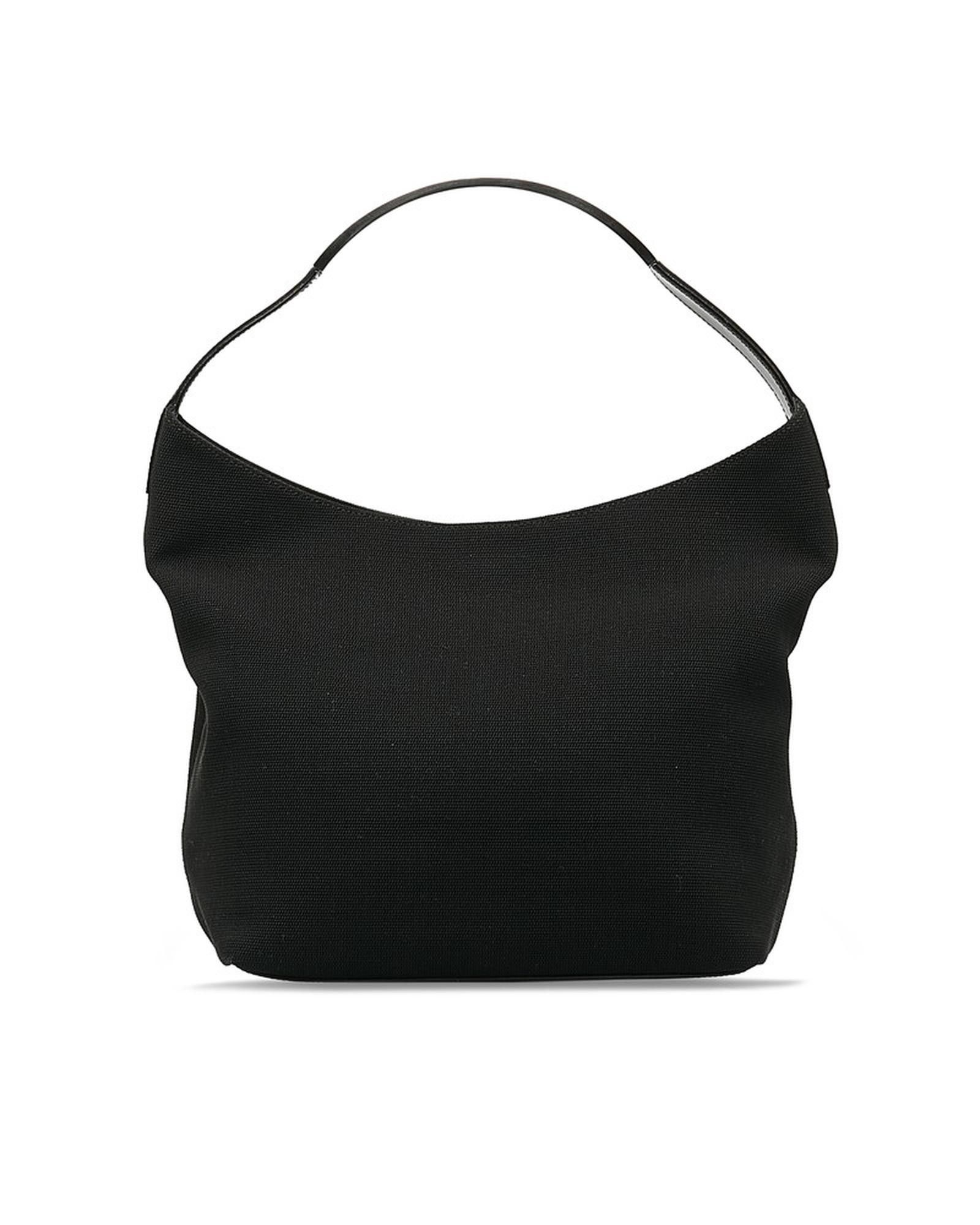 image of Gucci Black Nylon Hobo Bag In Ab Condition, Women's