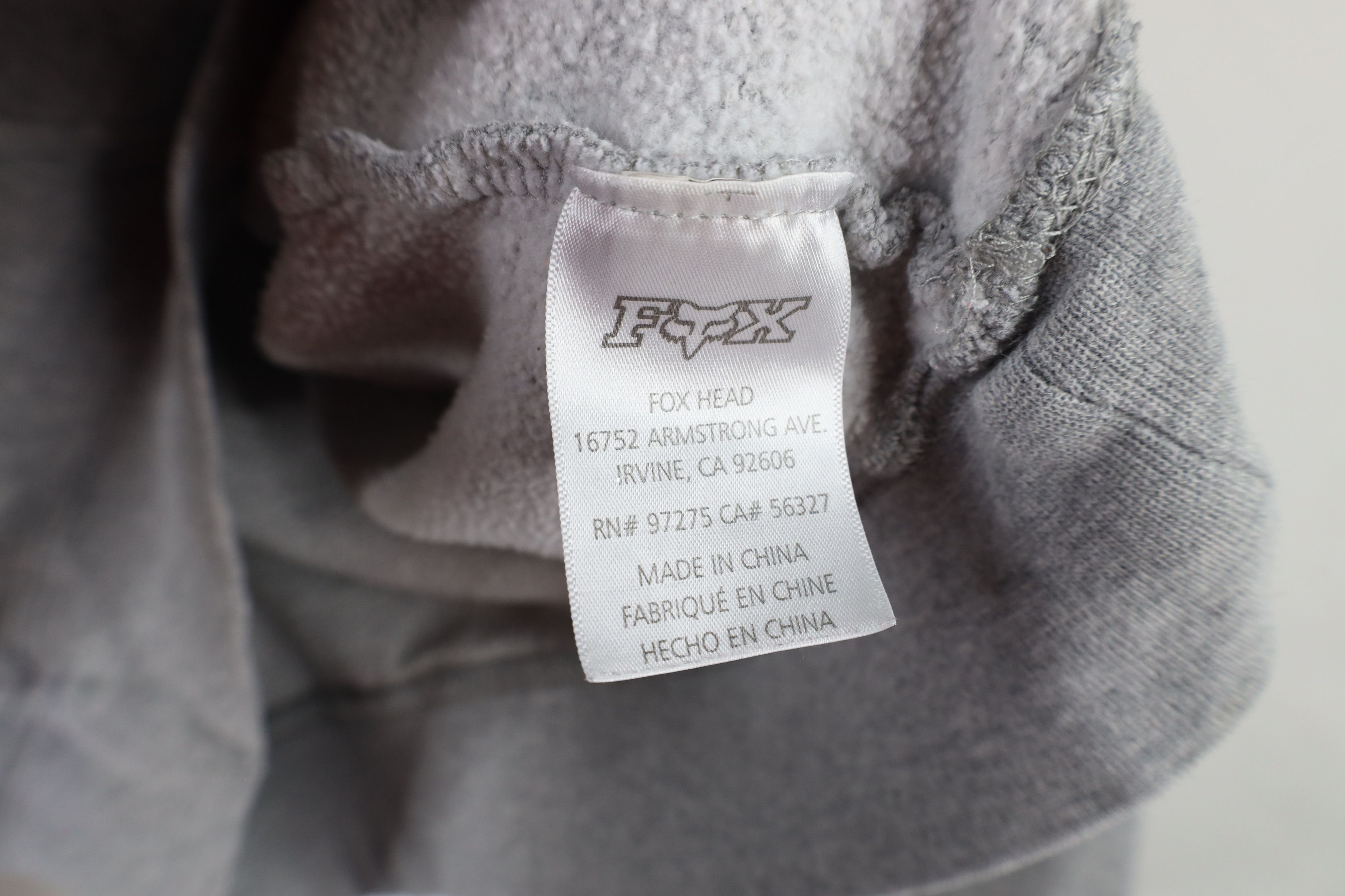 Fox Racing × Vintage Vintage Fox Racing Big Logo Hoodie Sweatshirt Heather Gray Size US S / EU 44-46 / 1 - 9 Thumbnail