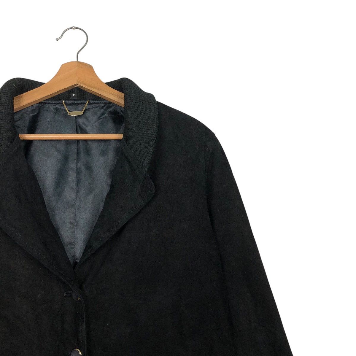 Japanese Brand 📌Rich Black Vintage Leather Jacket Prinzipal Issey Miyake Size US M / EU 48-50 / 2 - 7 Thumbnail