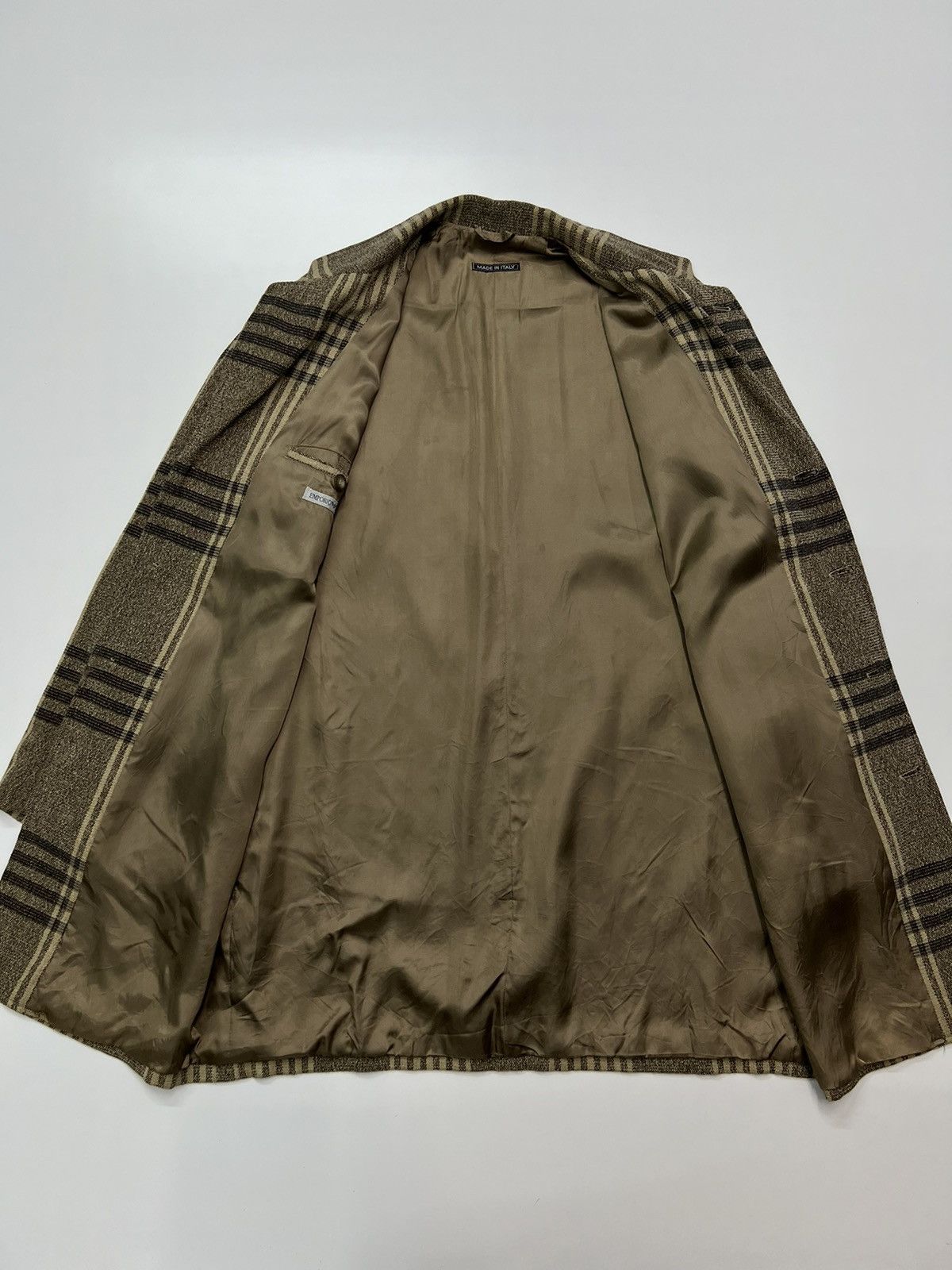 Emporio Armani 🔥EMPORIO ARMANI CHECKERED COAT SIZE 48 Size US M / EU 48-50 / 2 - 2 Thumbnail