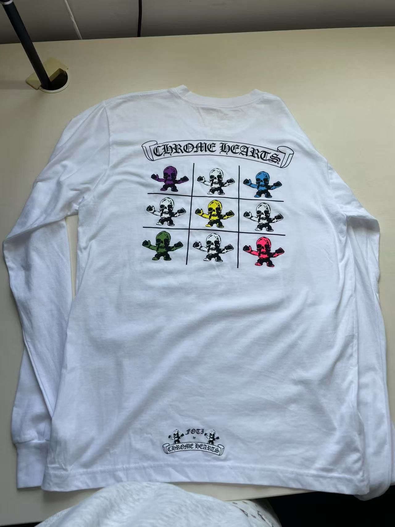 トップス Chrome Hearts Foti Long Sleeve T-shirt Chrome Hearts Multi Foti White Long Sleeve T-Shirt Tee
