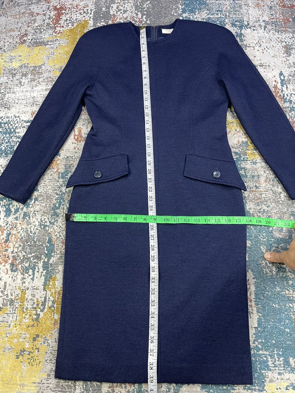 Givenchy Givenchy Life Navy Blue Ponte Shift Dress Size S / US 4 / IT 40 - 10 Thumbnail