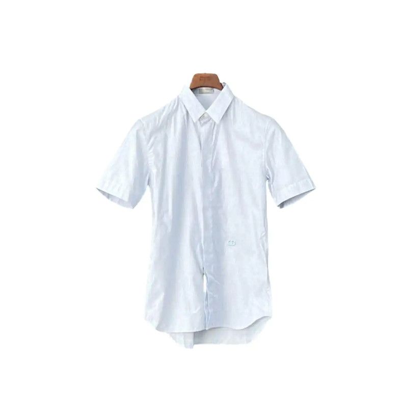 Dior Dior Summer White Cotton Short Sleeve Shirt 0089 Size US S / EU 44-46 / 1 - 1 Thumbnail