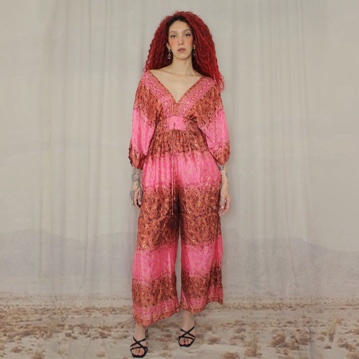 Other 🫀PINK SILK JUMPSUIT🫀 Size M / US 6-8 / IT 42-44 - 1 Thumbnail