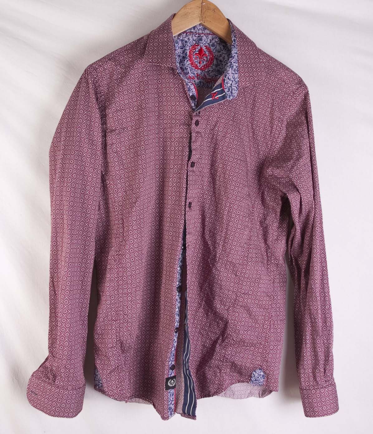 Au Noir Au Noir Shirt Size 3/ M Burgundy Size US M / EU 48-50 / 2 - 2 Thumbnail