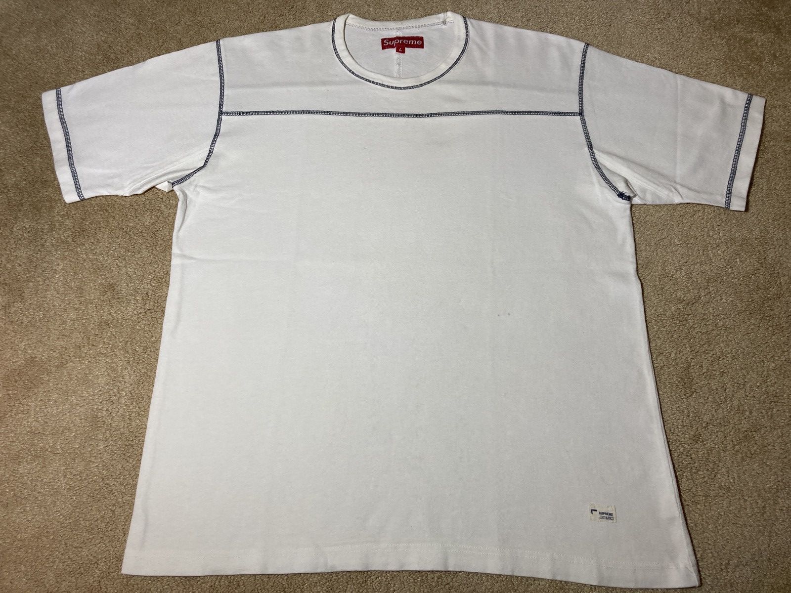 Supreme 1998 Supreme Stitch Athletic Top White Large 90s Vintage OG Size US L / EU 52-54 / 3 - 2 Thumbnail
