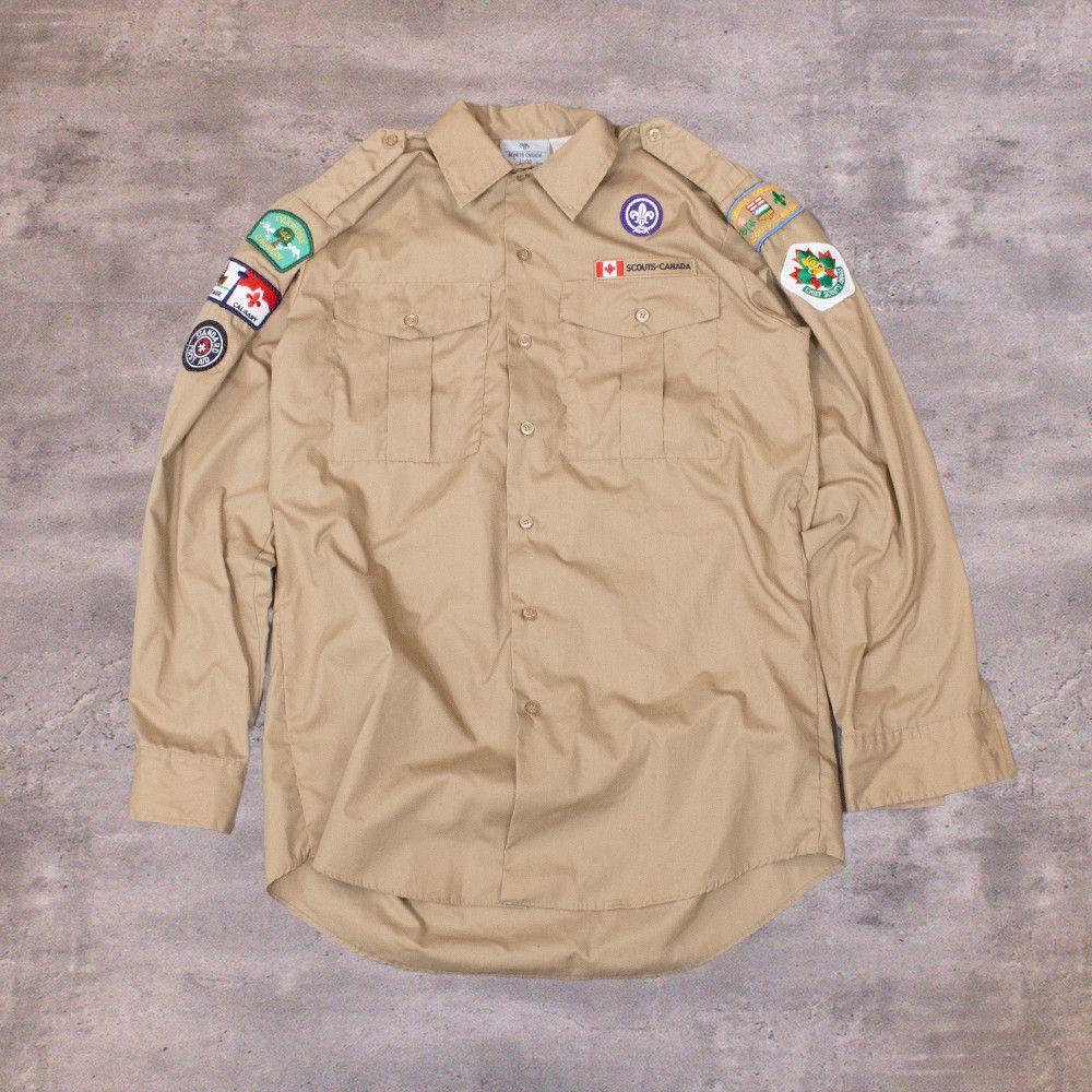 Vintage Vintage 1990's Scouts Canada Tan Overshirt Size US M / EU 48-50 / 2 - 1 Thumbnail