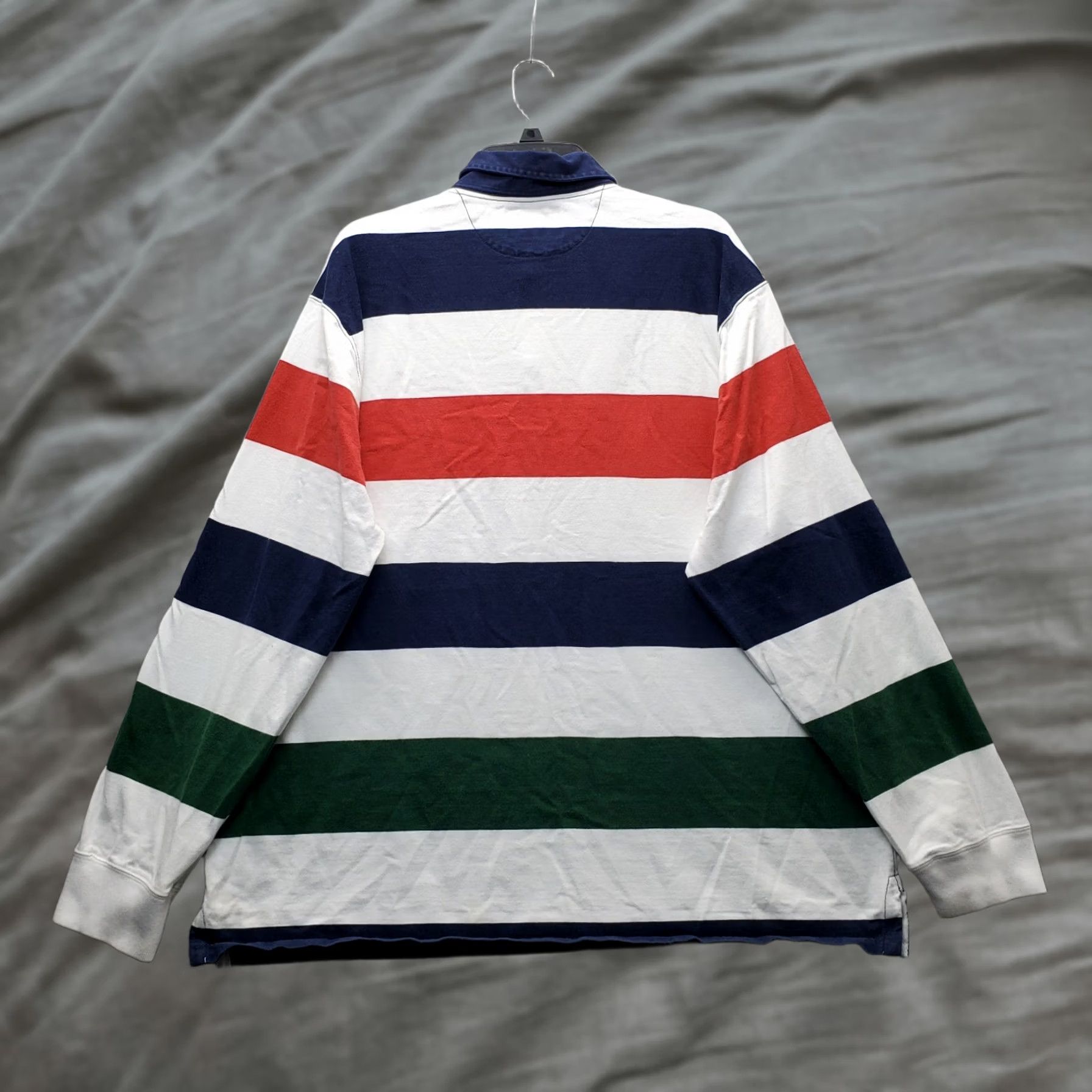 Logo 7 American Living Polo Shirt Mens XXL Multicolor Striped Embroidered Logo Collar Slit Size US XXL / EU 58 / 5 - 1 Thumbnail