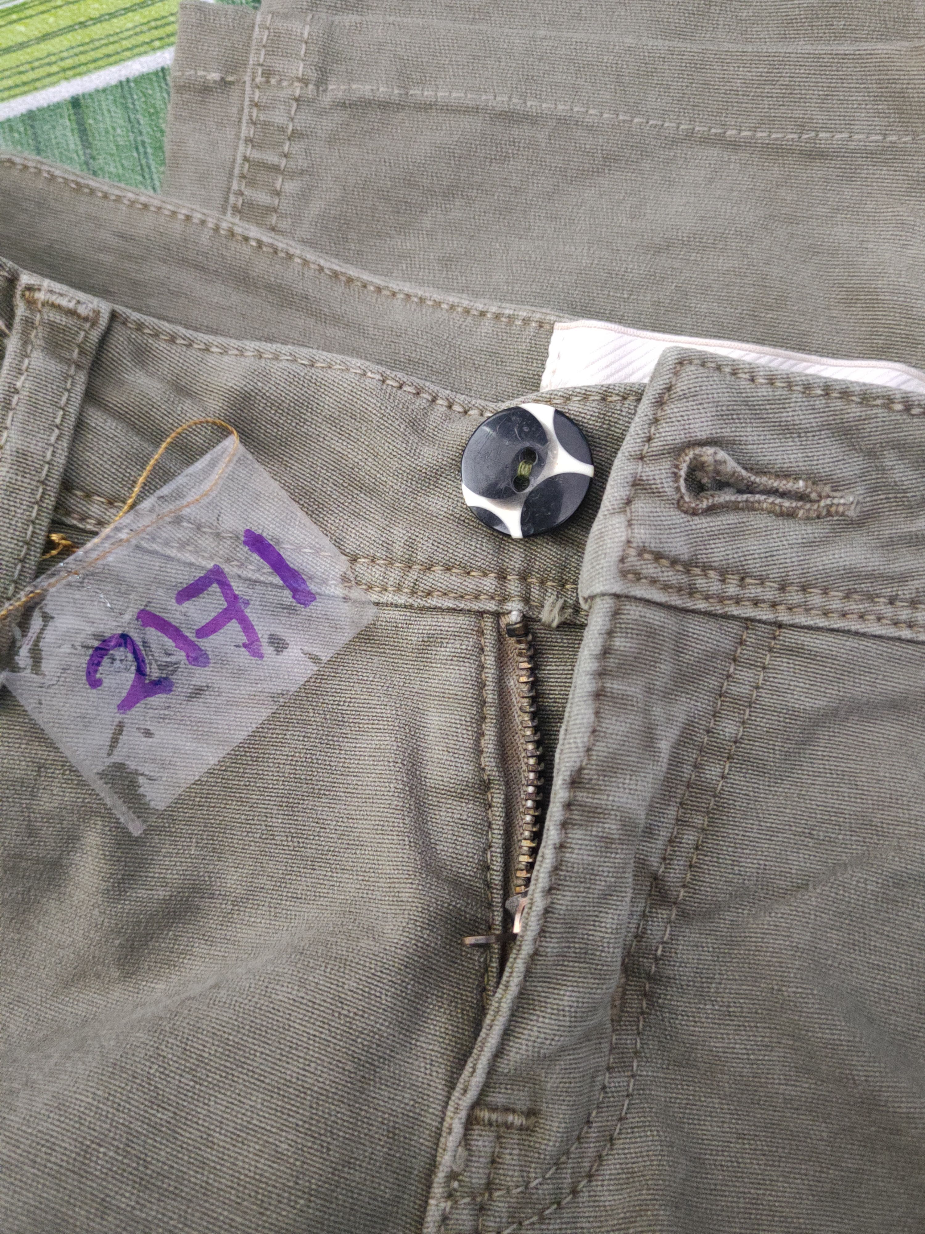 Japanese Brand DL Yanuk Army Green Multipocket Cargo Pants #2171 Size 27" / US 4 / IT 40 - 15 Thumbnail