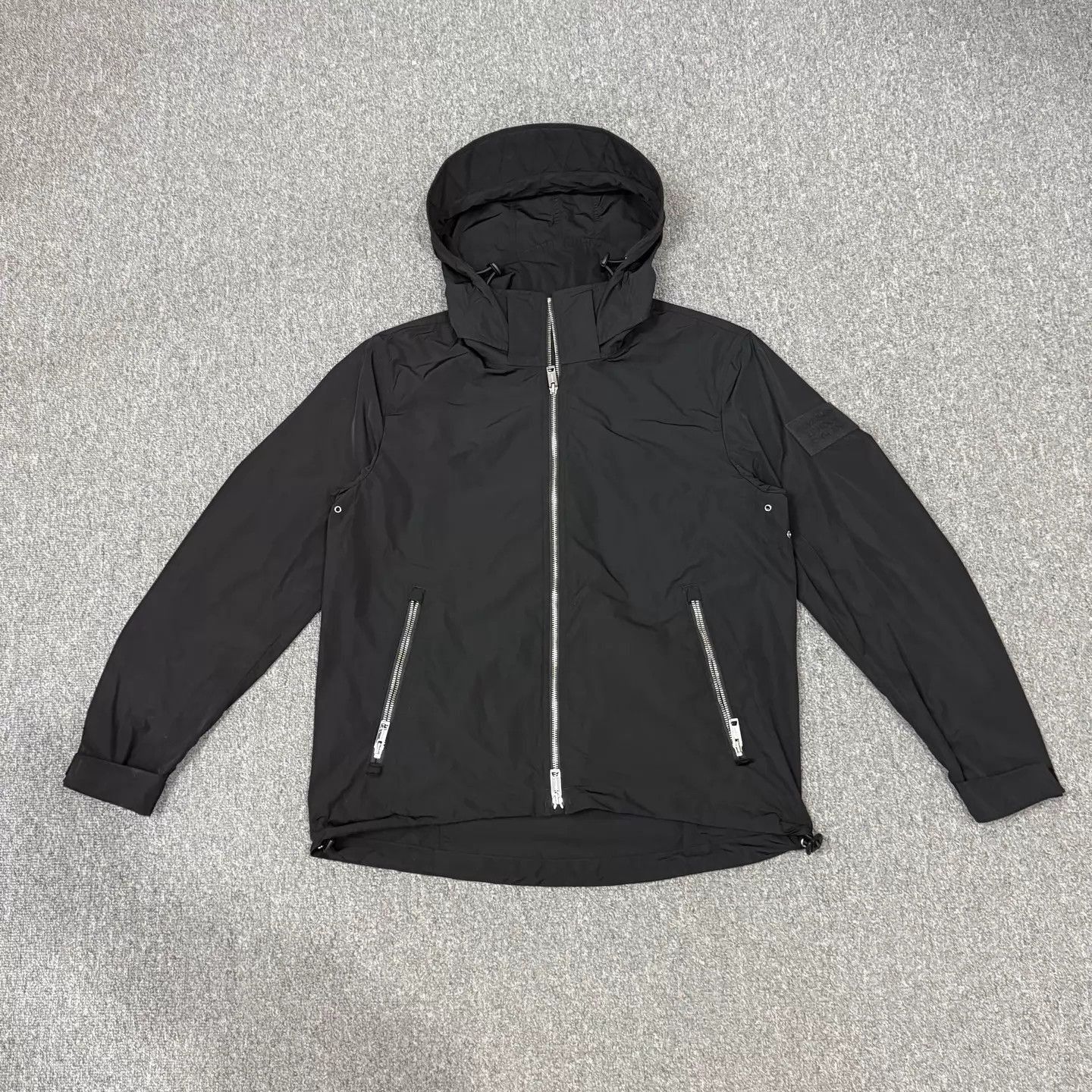 Burberry Black Hooded Zip-Up Jacket Size M Size US M / EU 48-50 / 2 - 1 Thumbnail