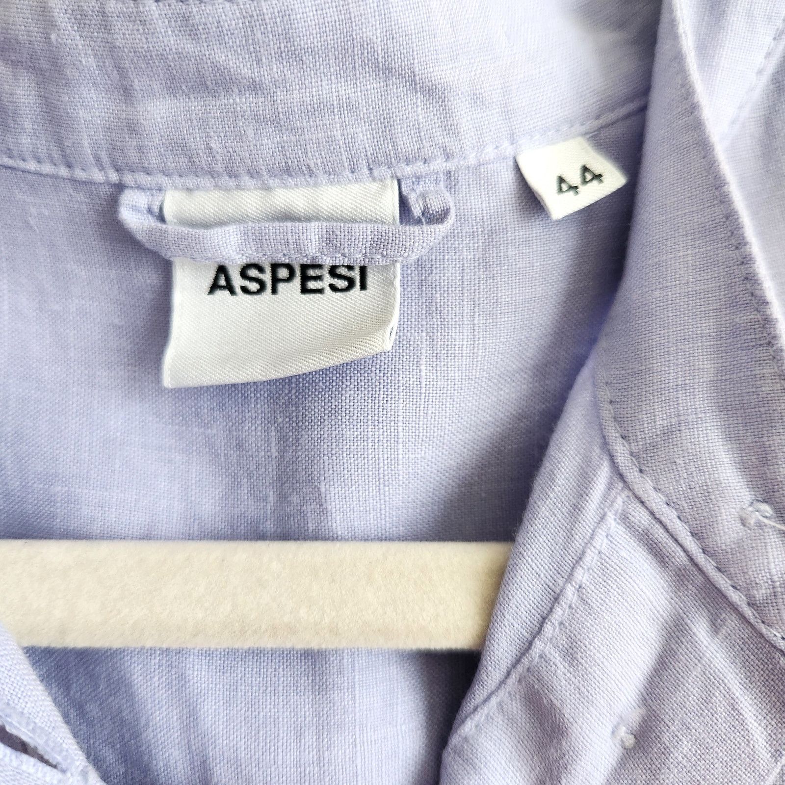 Aspesi Aspesi Women Lilac Linen Flare Midi Dress Size EU 44 / L Size L / US 10 / IT 46 - 4 Thumbnail