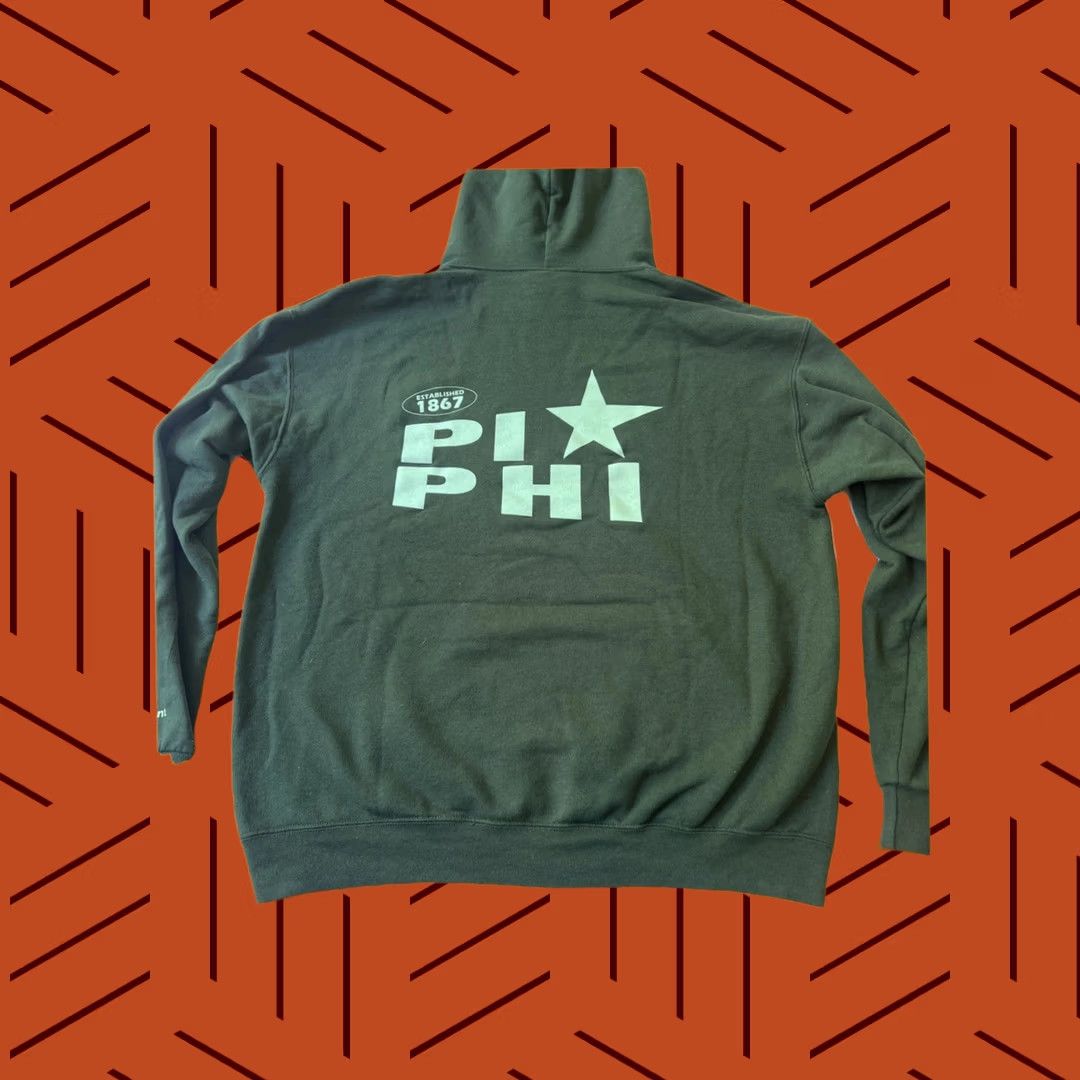 Jerzees Rare UCLA Bruins Pi Beta Phi Sorority Logo Exec Sweatshirt Hoodie Large Green Size L / US 10 / IT 46 - 1 Thumbnail