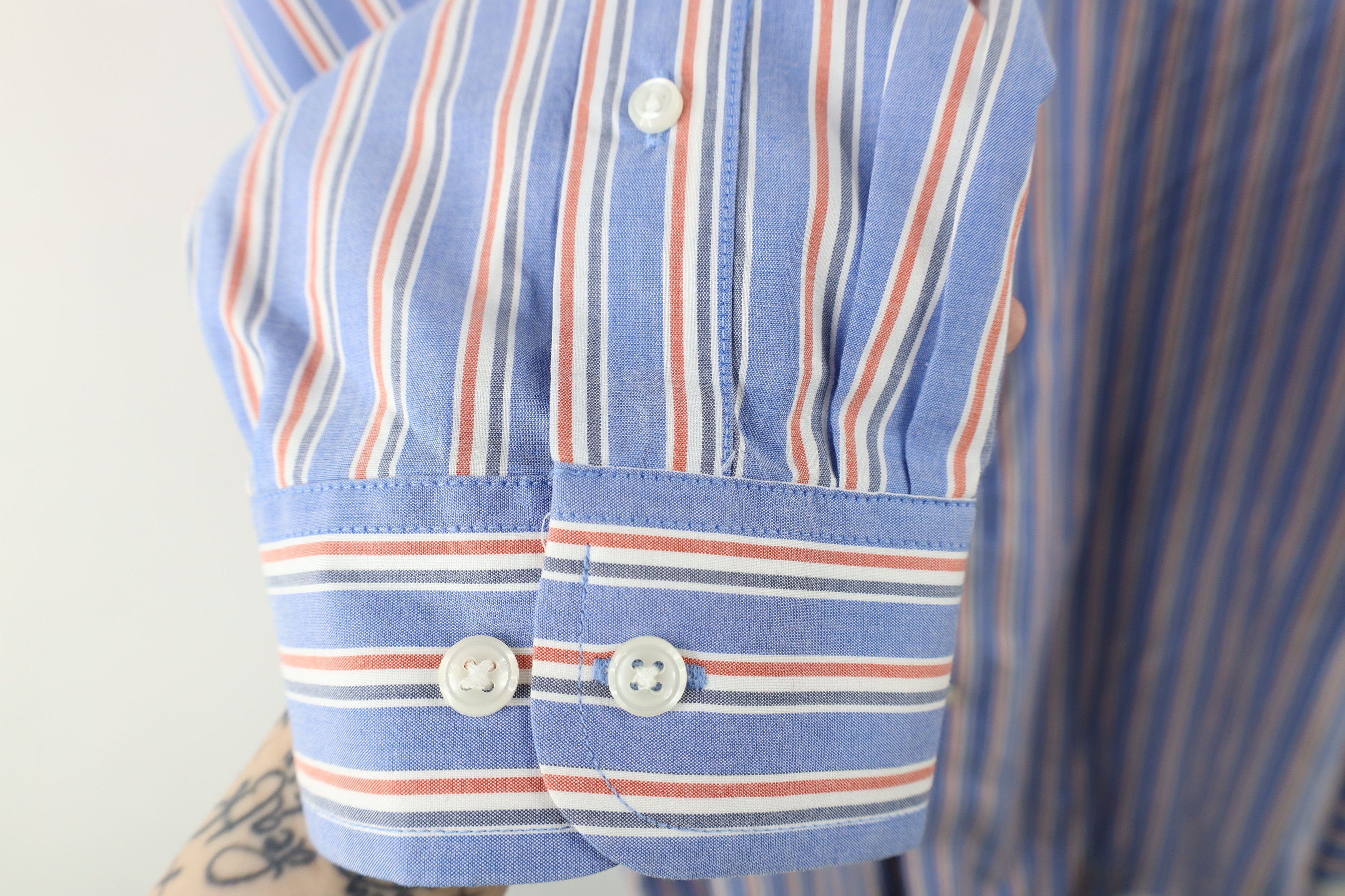 L.L. Bean × Vintage Vintage LL Bean Resistant Striped Collared Button Down Shirt Size US XL / EU 56 / 4 - 5 Thumbnail