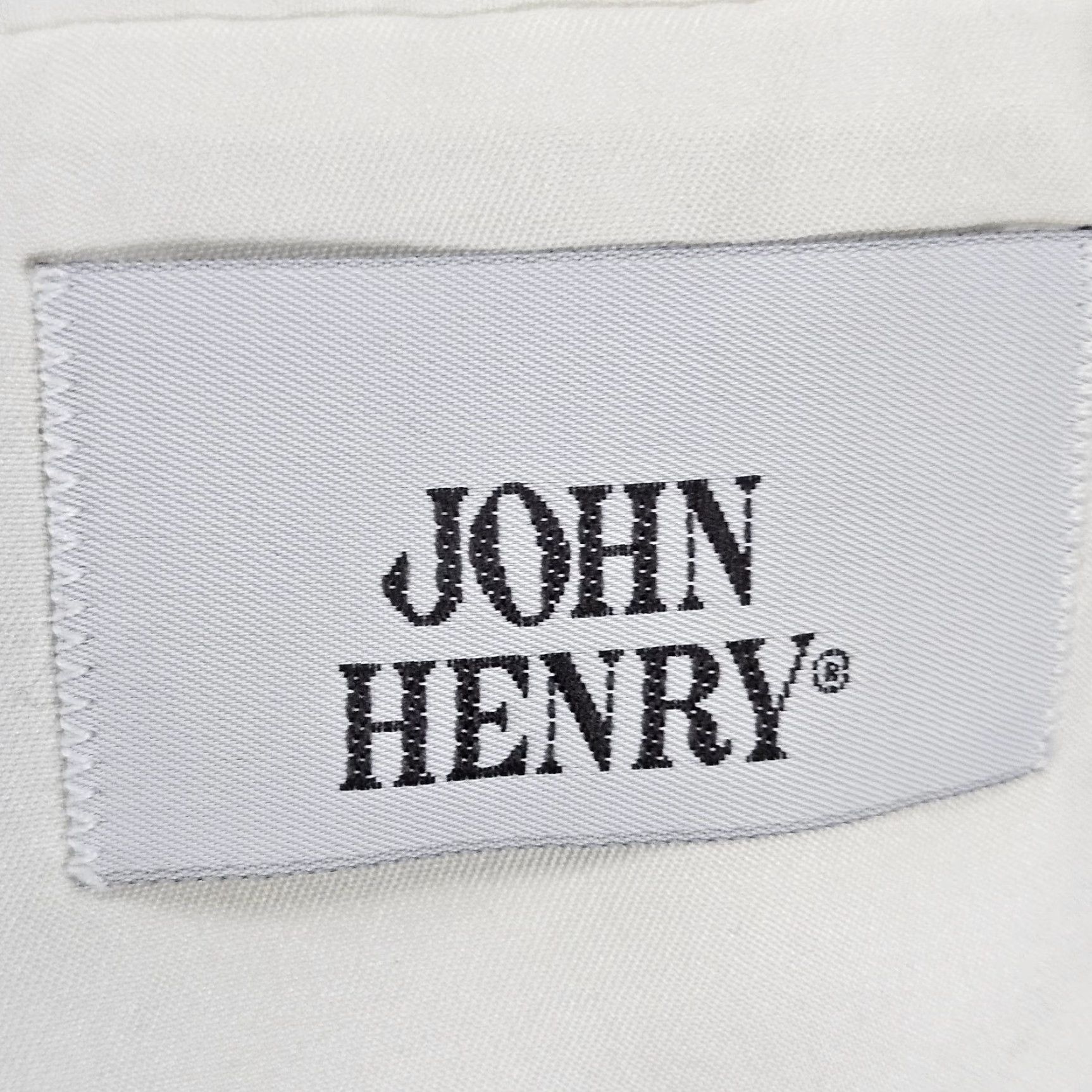 Vintage VINTAGE John Henry Beige Herringbone Weave 2 Button Ventless Notch Blazer Sport Coat 40R Mens Beige Herringbone Napoleon? Size 40R - 3 Thumbnail