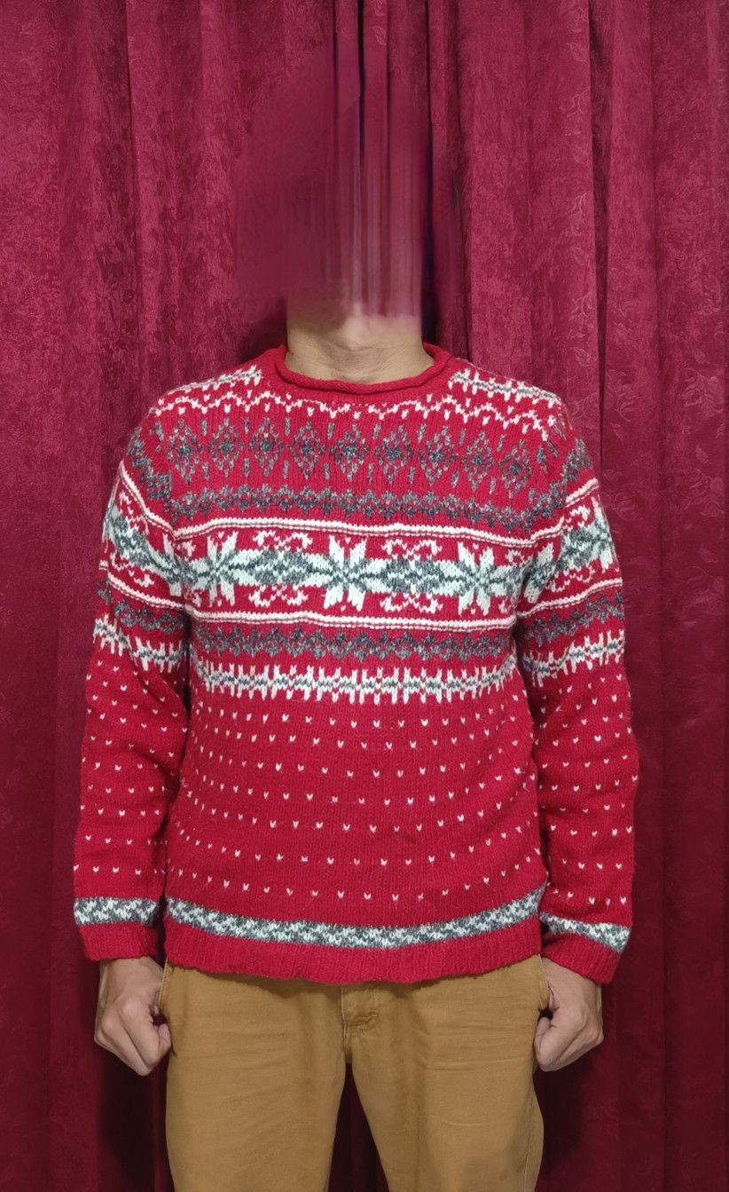 Croft & Barrow CROFT & BARROW Ethnic Striped Motifs Knit Cotton Sweater Size US M / EU 48-50 / 2 - 8 Thumbnail