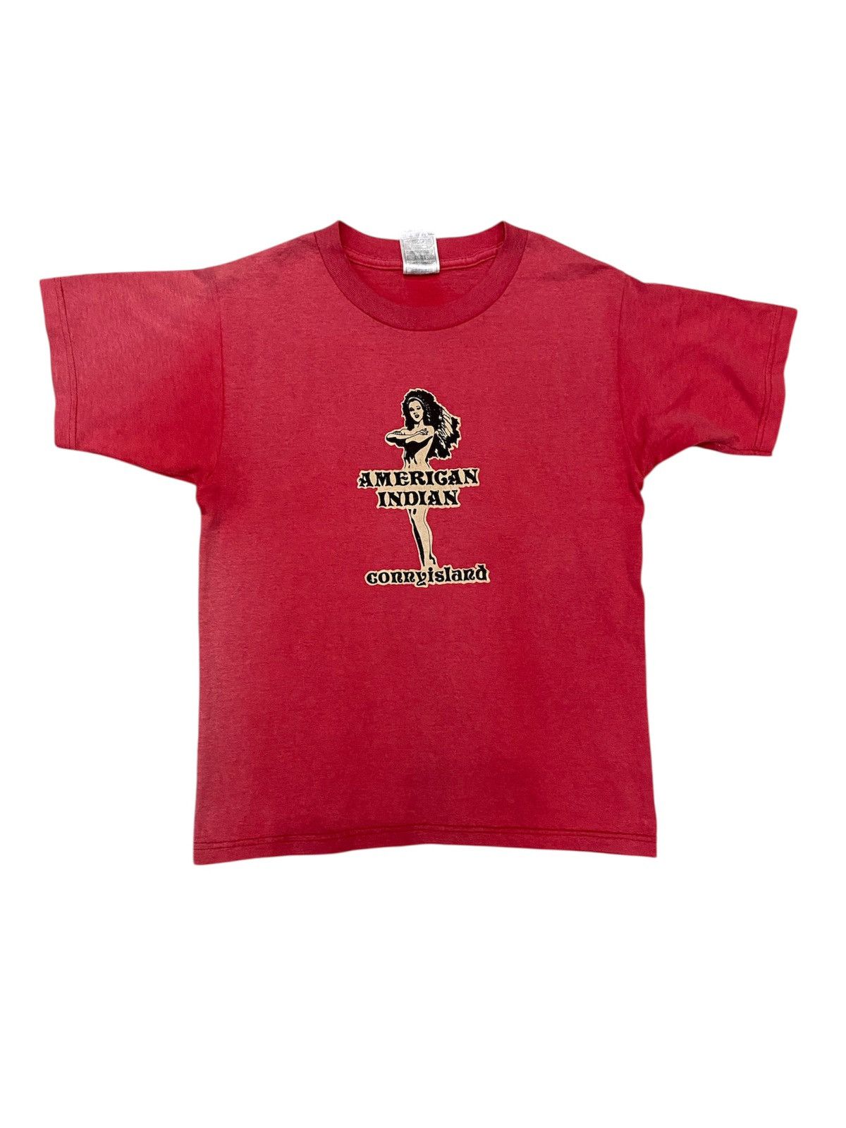 Vintage 1990s Naked Native American Indian Girl tee FOTL Size S / US 4 / IT 40 - 1 Thumbnail