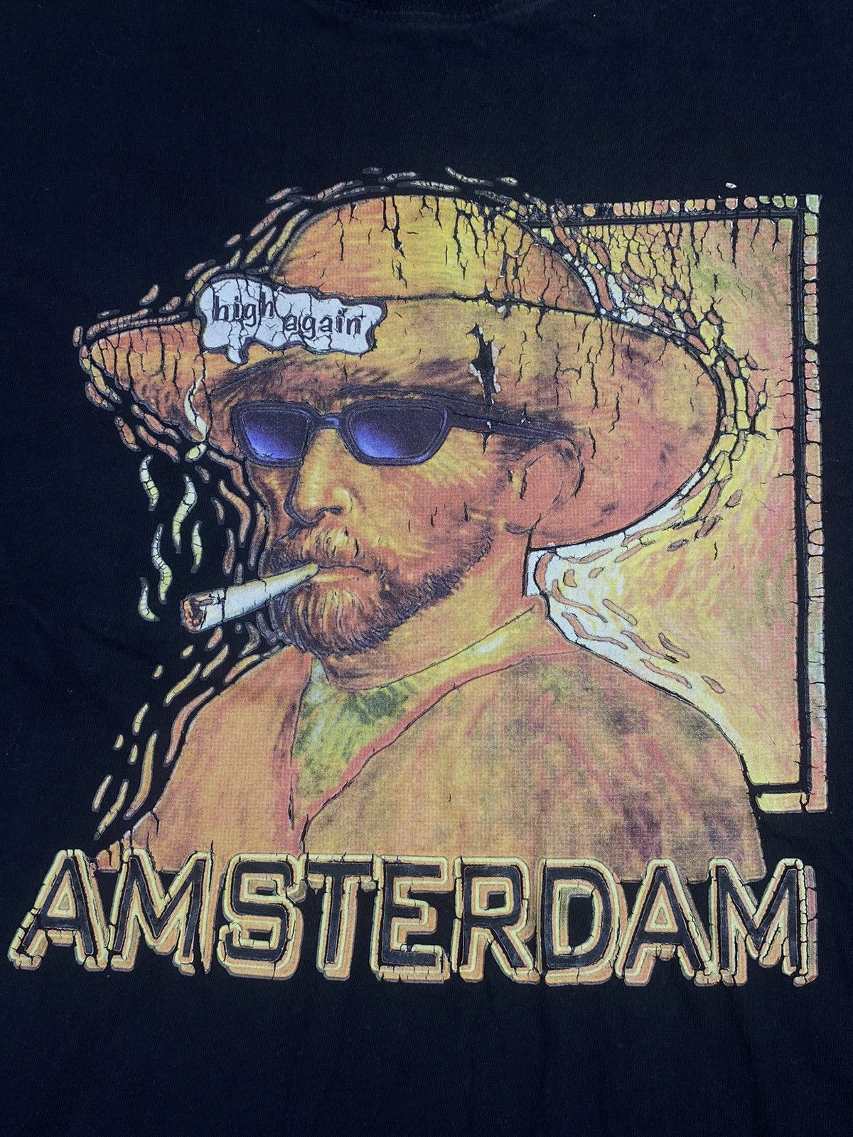 Vintage Vintage 90s Humor tee Amsterdam“High again” big logo size S Size US S / EU 44-46 / 1 - 2 Thumbnail