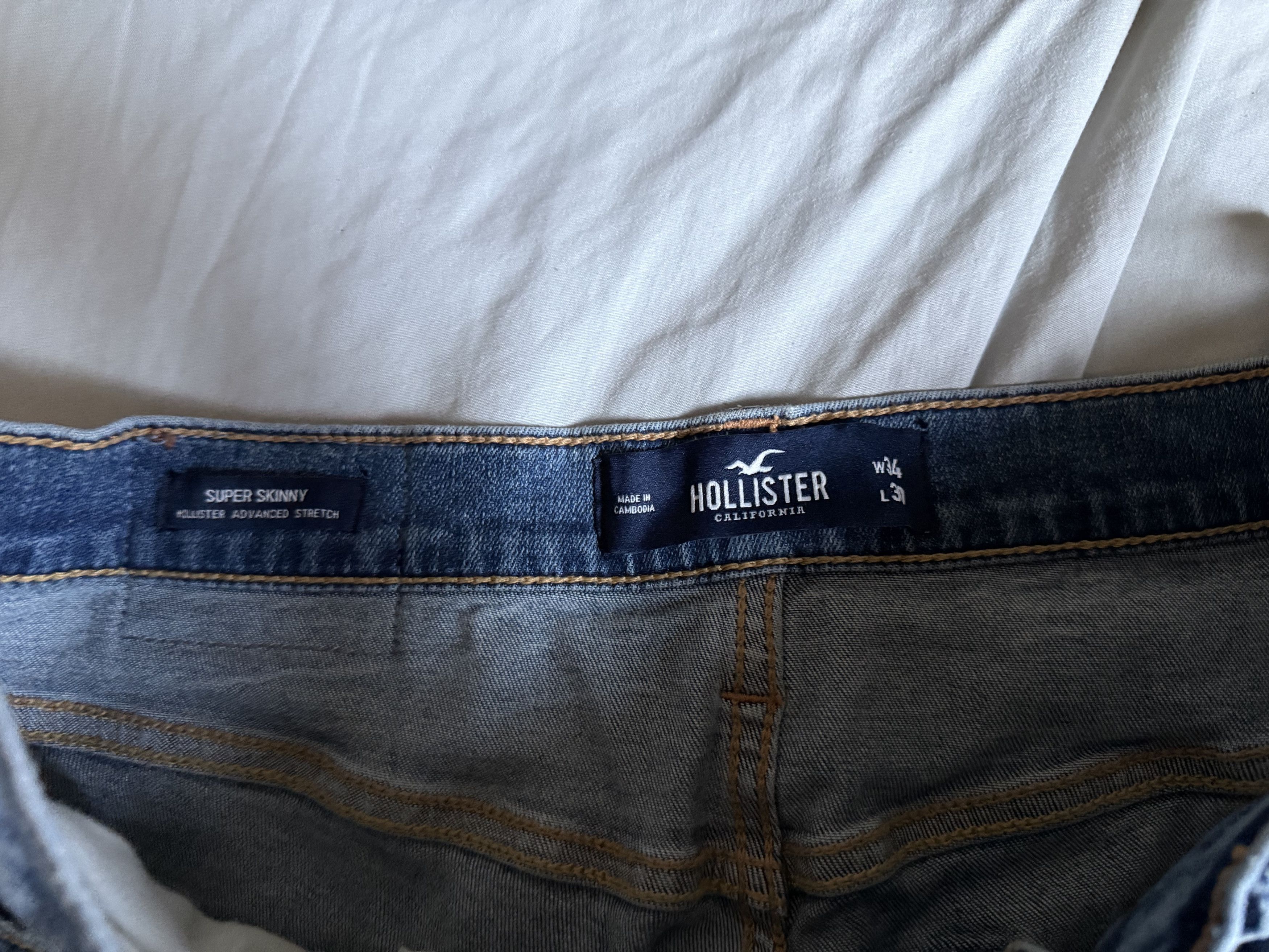Hollister Hollister Super Skinny Jeans Advanced Stretch 34x30 $59.50 Size US 34 / EU 50 - 5 Thumbnail