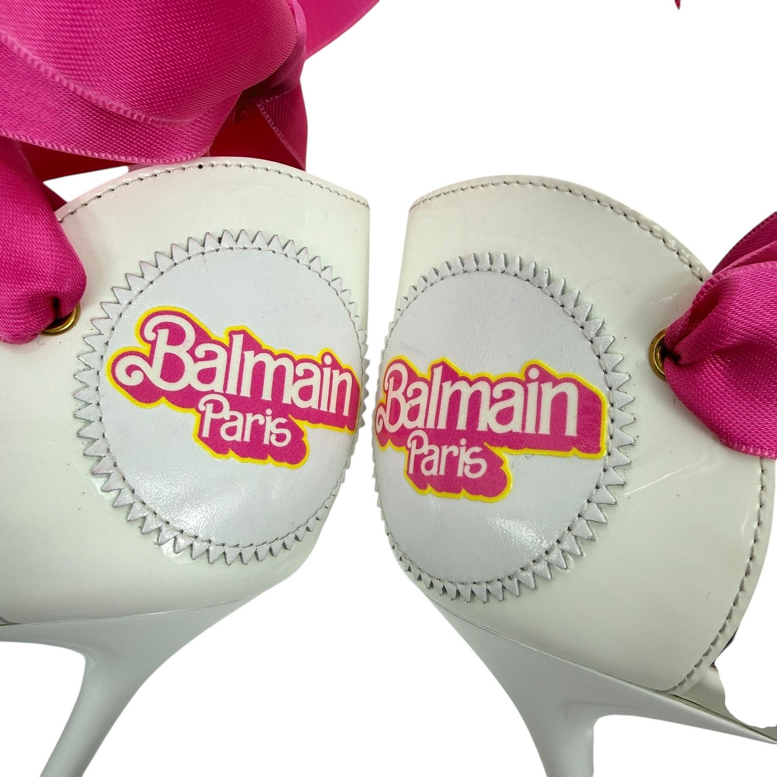 Balmain Balmain x Barbie Unity Ribbon Ankle Strap Leather Sandals Size US 8 / IT 38 - 10 Thumbnail