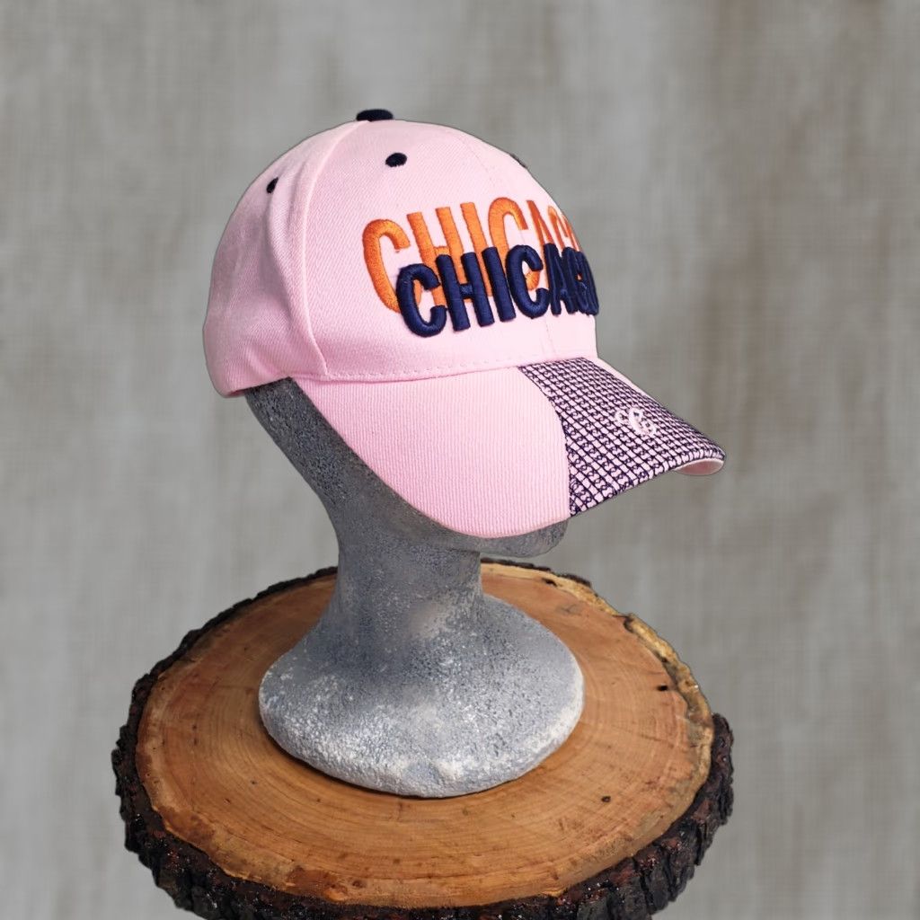 Pinko Chicago Hat Baseball Adult One Size Pink Adjustable Embroidered Cap Men Size ONE SIZE - 1 Thumbnail