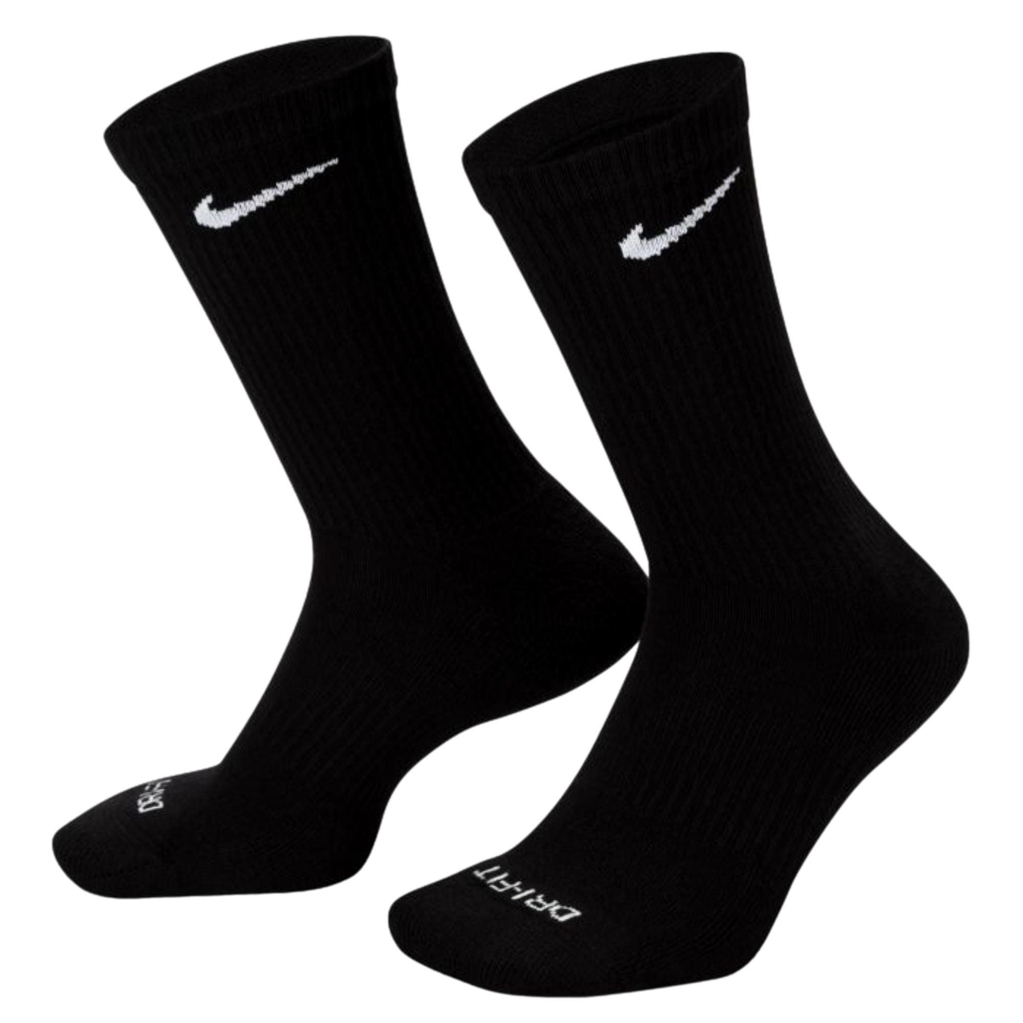 Nike Everyday Plus Cushioned Training Crew Socks Black SX6888-010 Size ONE SIZE - 1 Thumbnail