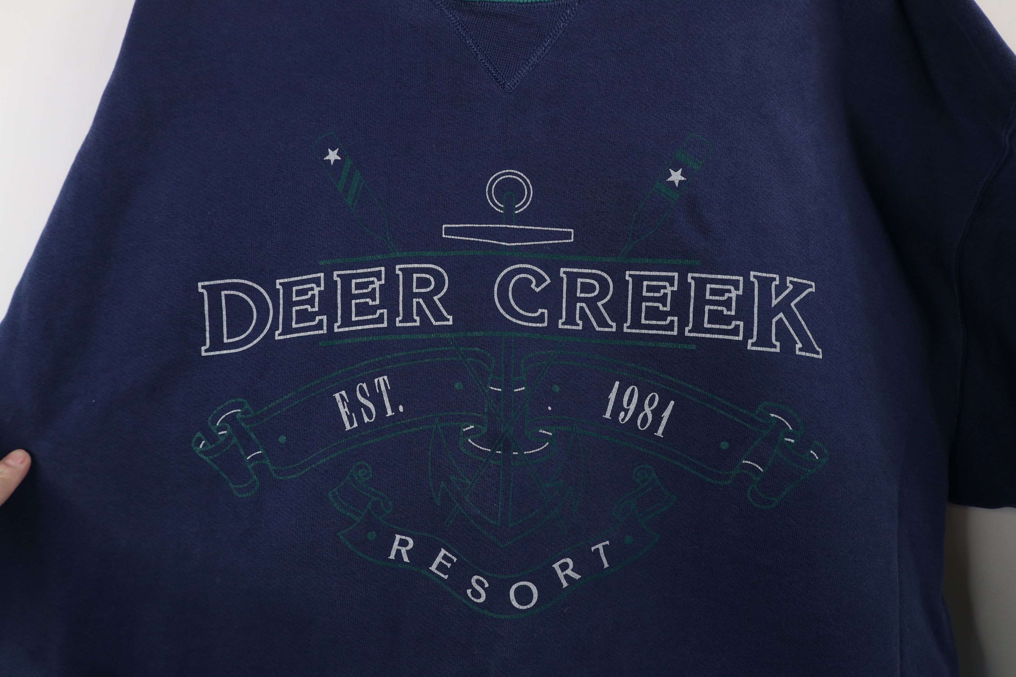 Vintage Vintage 90s Streetwear Creek Resort Heavy Sweatshirt USA Size US L / EU 52-54 / 3 - 4 Thumbnail