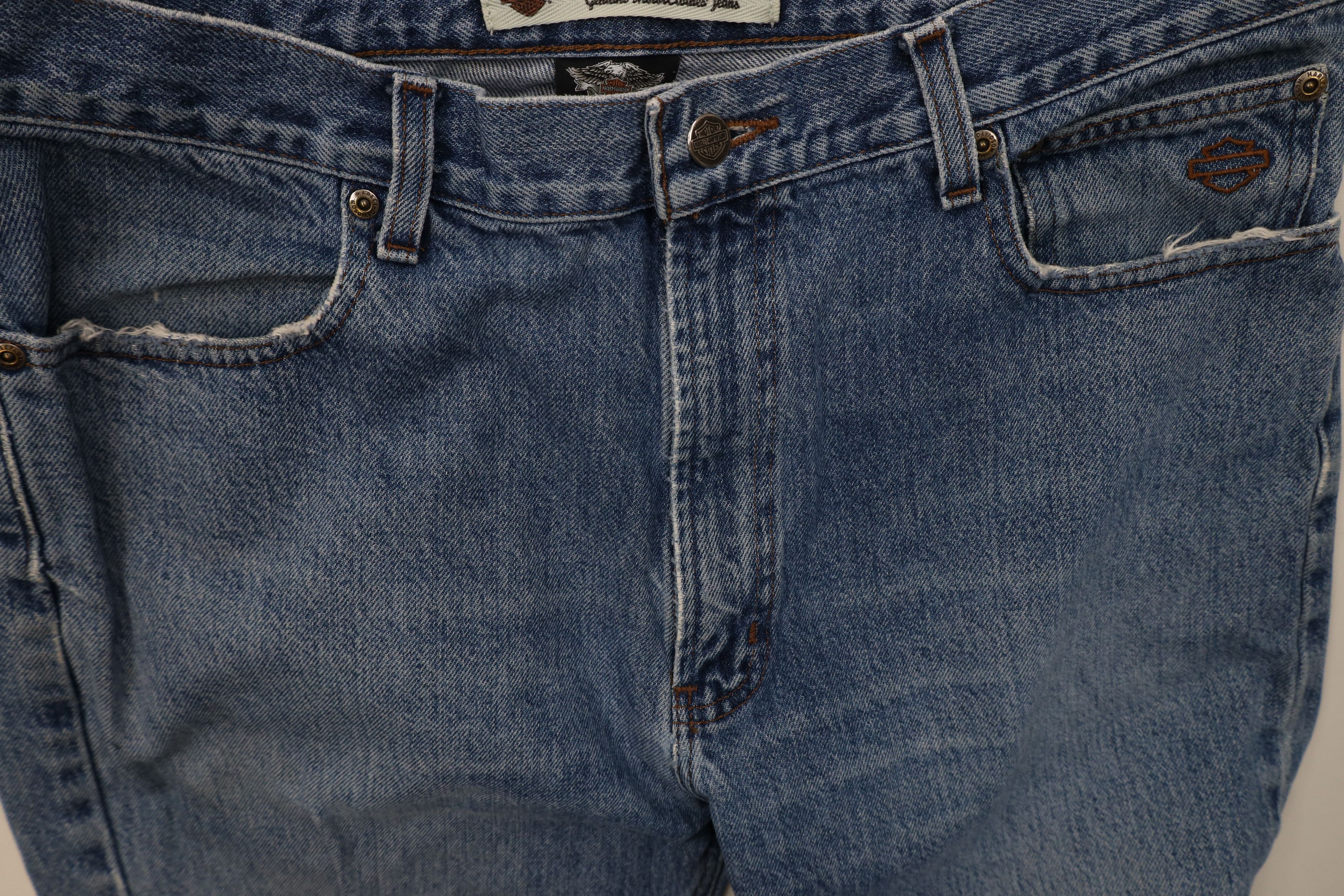 Harley Davidson Vintage 90s Y2K Harley Davidson Straight Leg Denim Jeans Size US 36 / EU 52 - 8 Thumbnail
