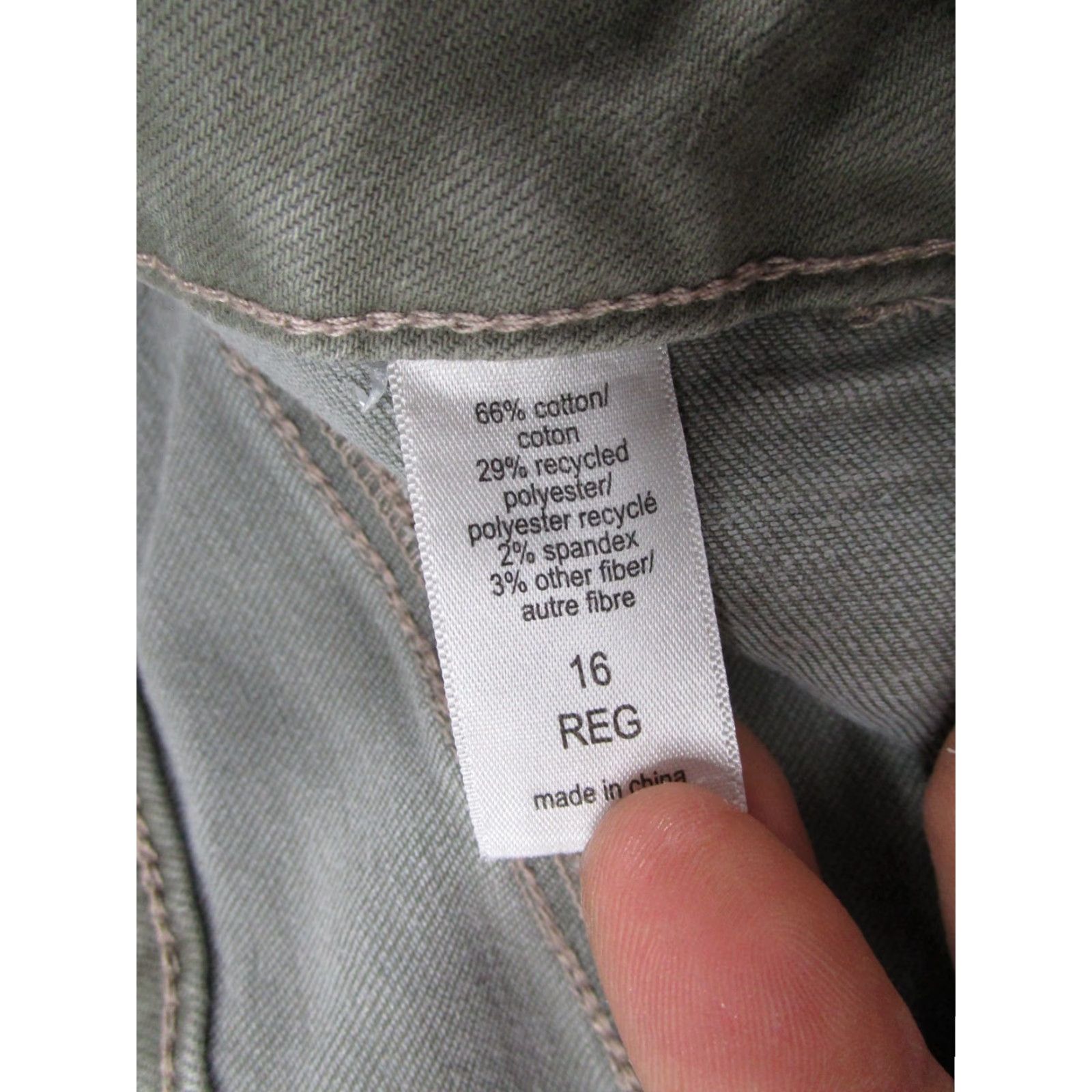 Vintage Maurices M Jeans Slim Straight Ankle Olive Green Denim Jeans Size 16 Womens Regular Cotton Denim Size 38" / US 16 / IT 52 - 5 Thumbnail