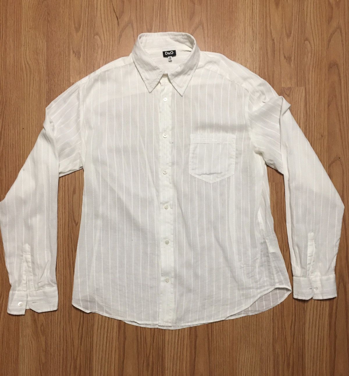 Dolce & Gabbana Dolce & Gabbana White Embroidered Men Shirt Size 38/52 Size US L / EU 52-54 / 3 - 1 Thumbnail