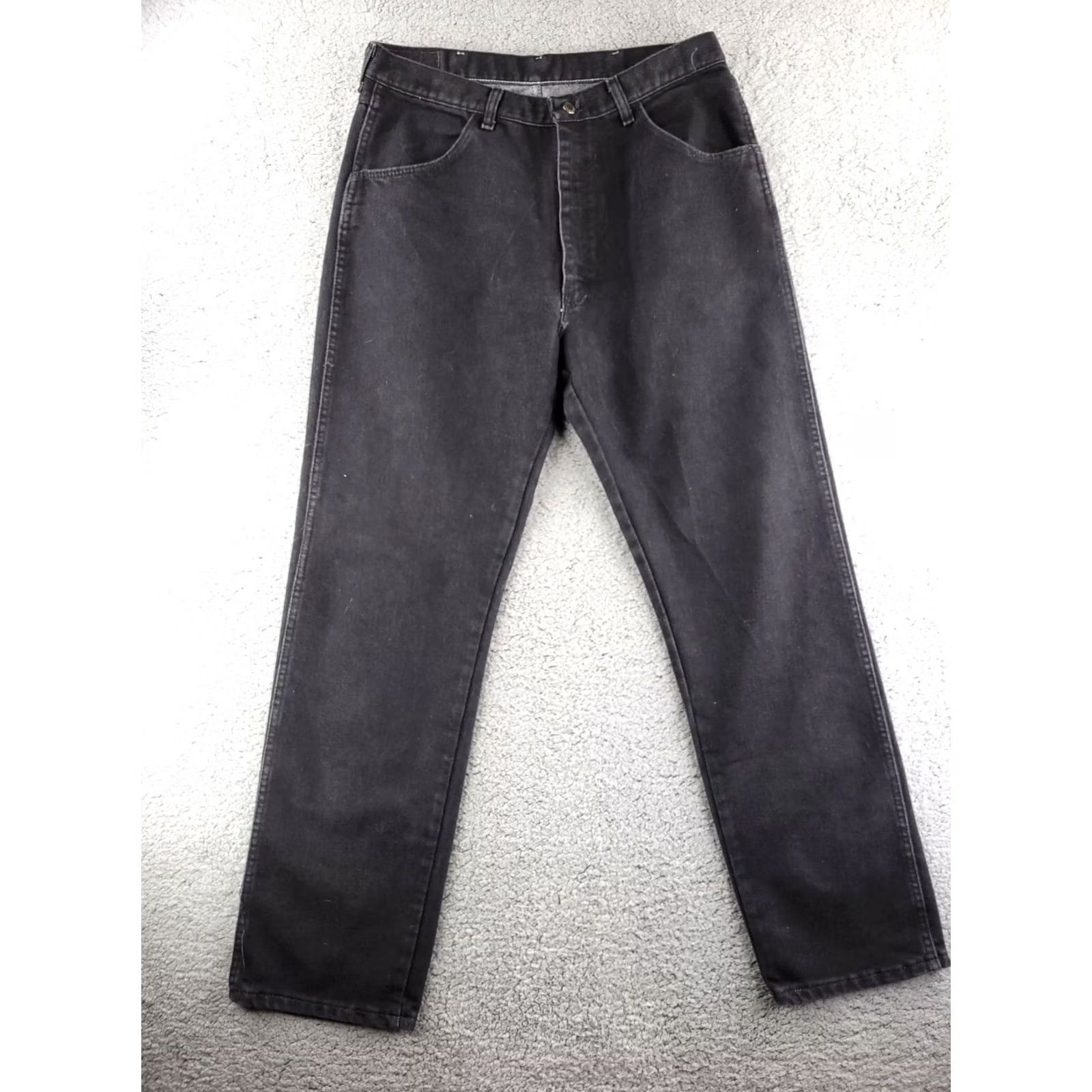 Wrangler Wrangler Jeans Men's 34x33 Black Straight Denim Pants Jeans Denim Black Straight Mens 34x33 Wrangler Bleh Size US 34 / EU 50 - 2 Thumbnail