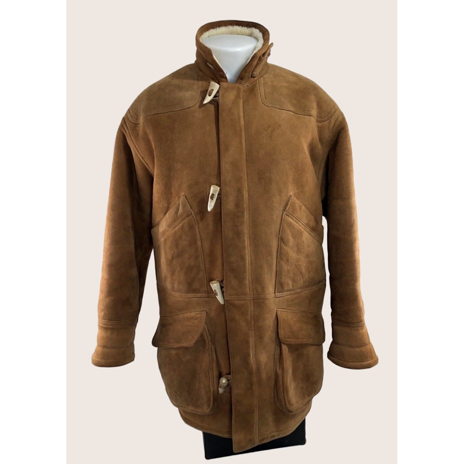 Banana Republic BANANA REPUBLIC Ranch Leather Shearling Jacket S Mens Brown Vintage Sawyers Napa Size US S / EU 44-46 / 1 - 1 Thumbnail