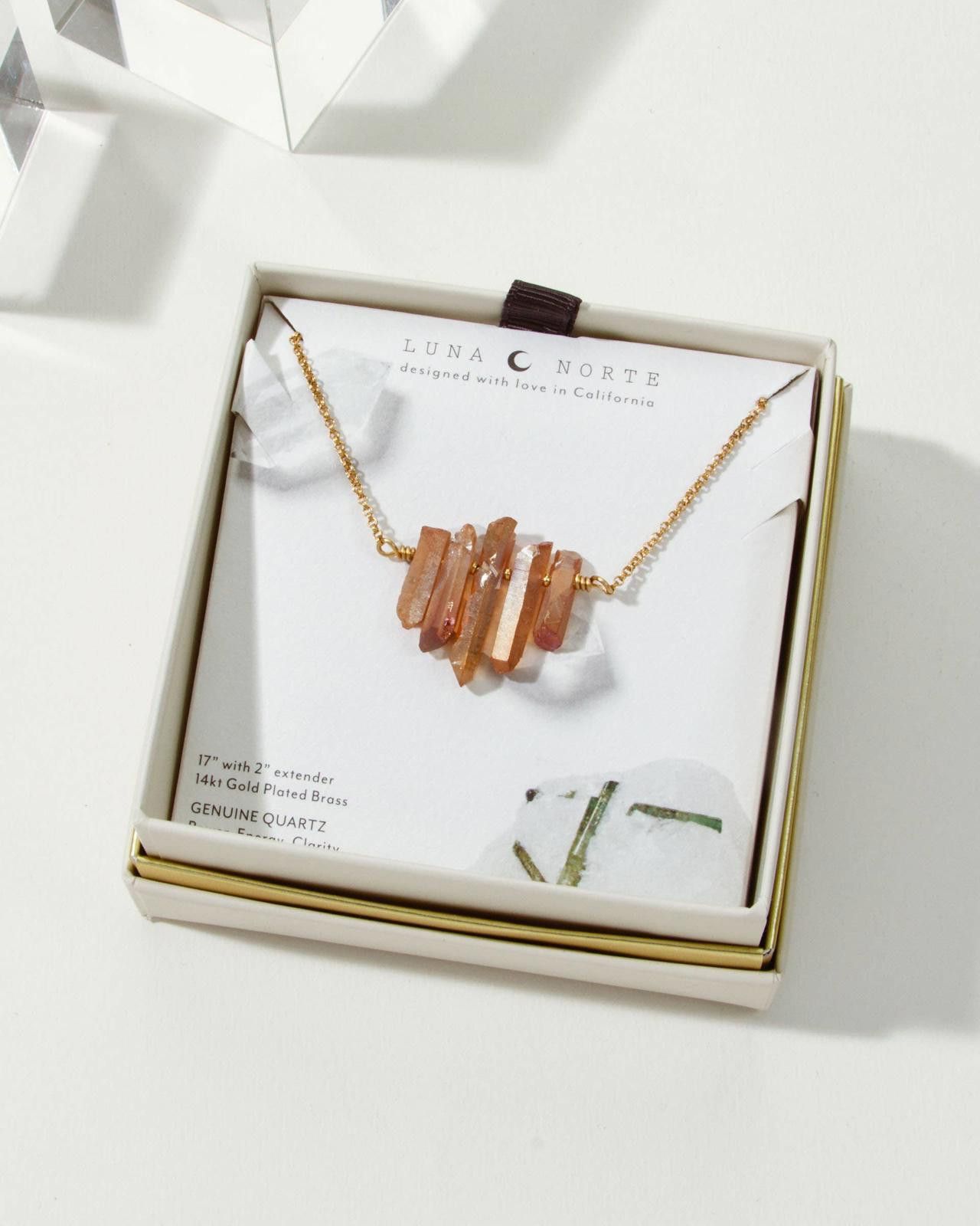 Other Luna Norte Rainy Day Necklace Peach Quartz Size ONE SIZE - 2 Thumbnail
