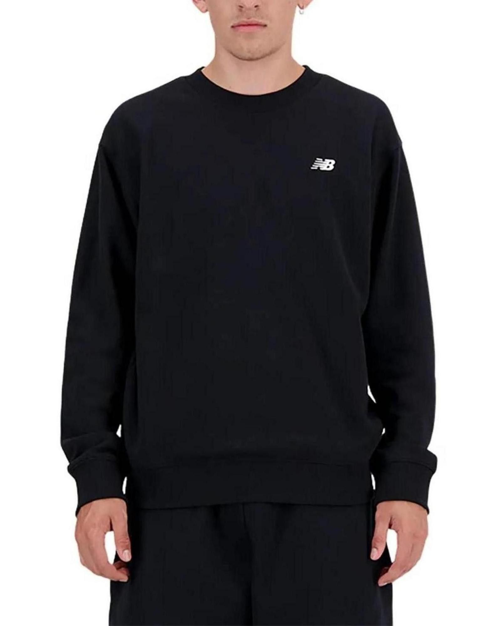 image of New Balance Long Sleeve Sweatshirt in Black, Men's (Size 2XL)