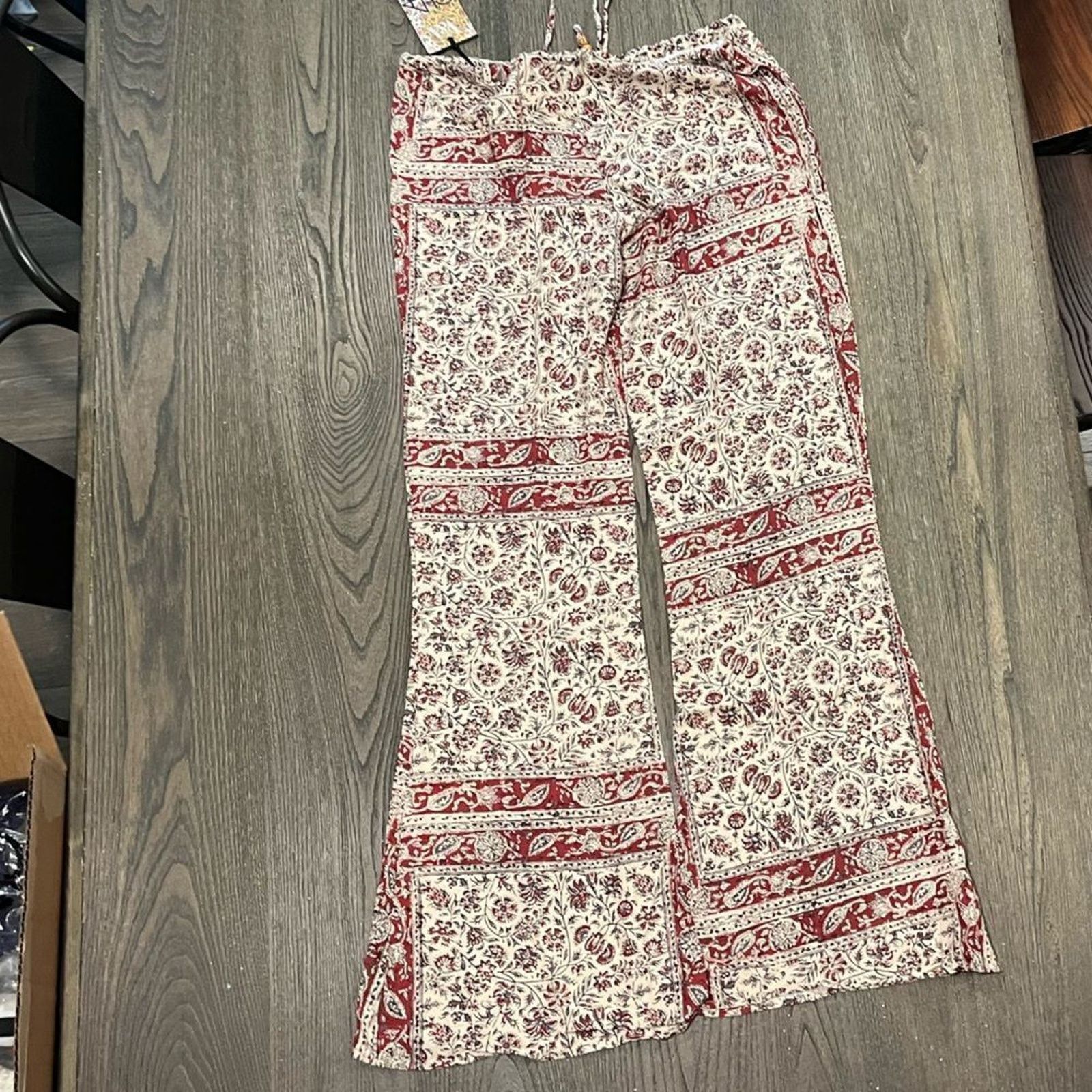 Vintage NWT Chaser Flared Bell Bottom Tapestry Voile Pants Sz M/L Size 26" / US 2 / IT 38 - 9 Thumbnail