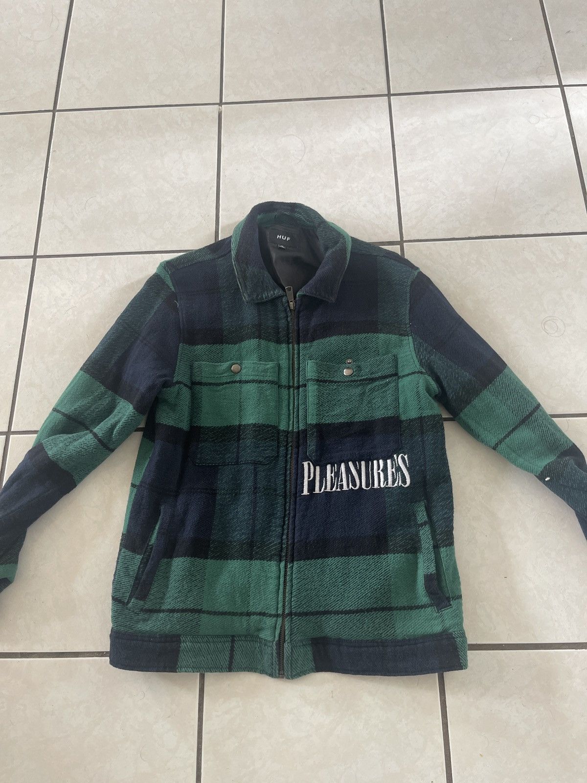 Huf HUF Flannel Zip Up Jacket | Grailed