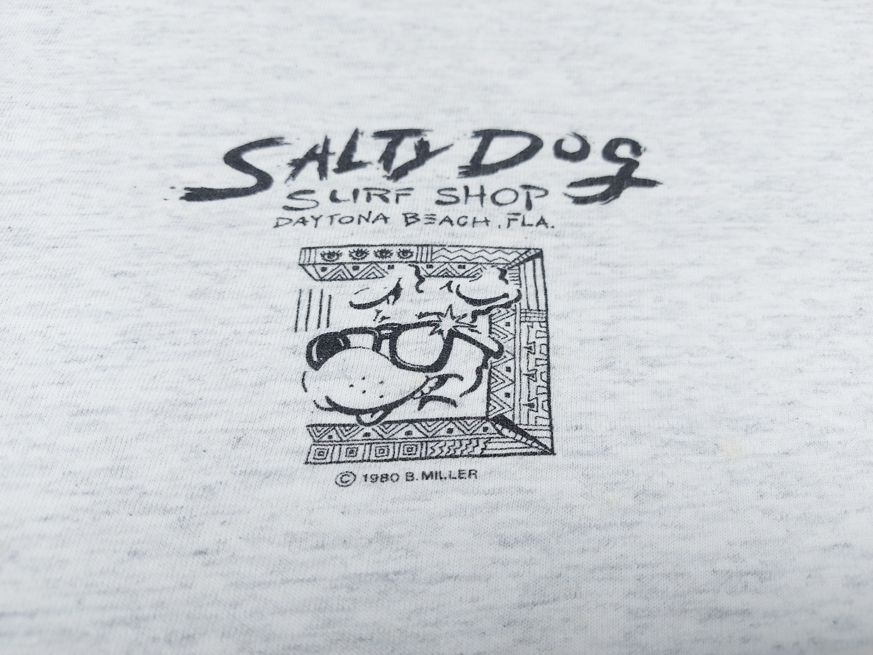 Vintage Vintage 80s Salty Dog Surf Shop Daytona Beach USA TEE Size US XL / EU 56 / 4 - 4 Thumbnail