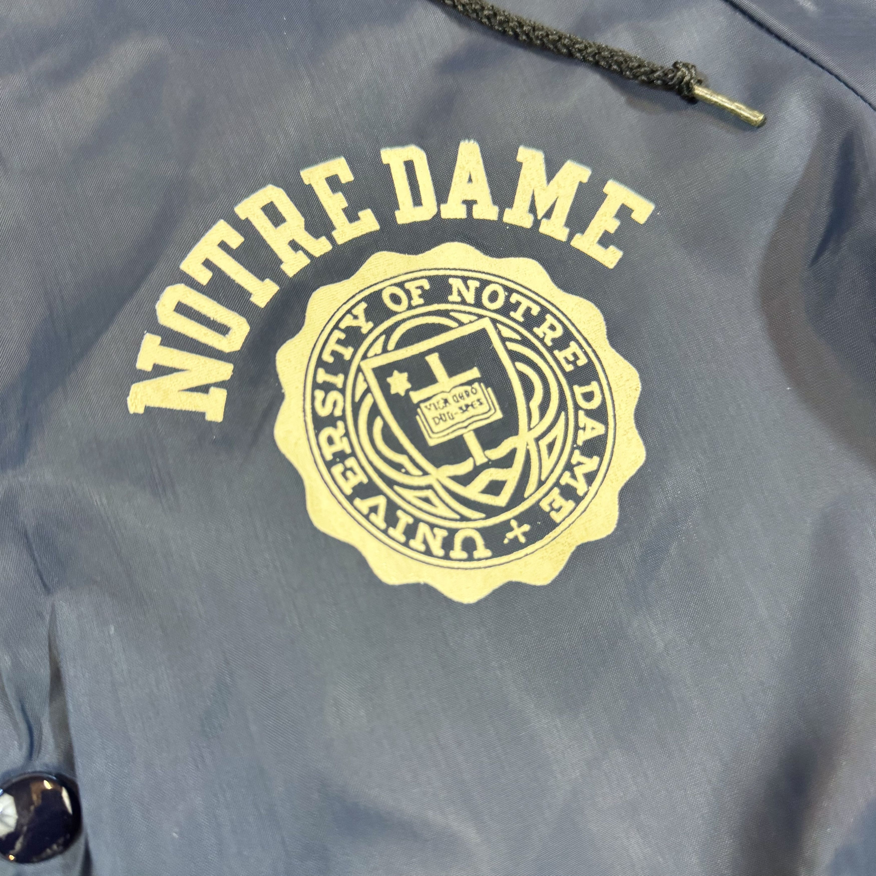Champion × NCAA × Vintage Rare 60s VTG NOTRE DAME Champion Running Man Coaches Jacket Size US S / EU 44-46 / 1 - 7 Thumbnail