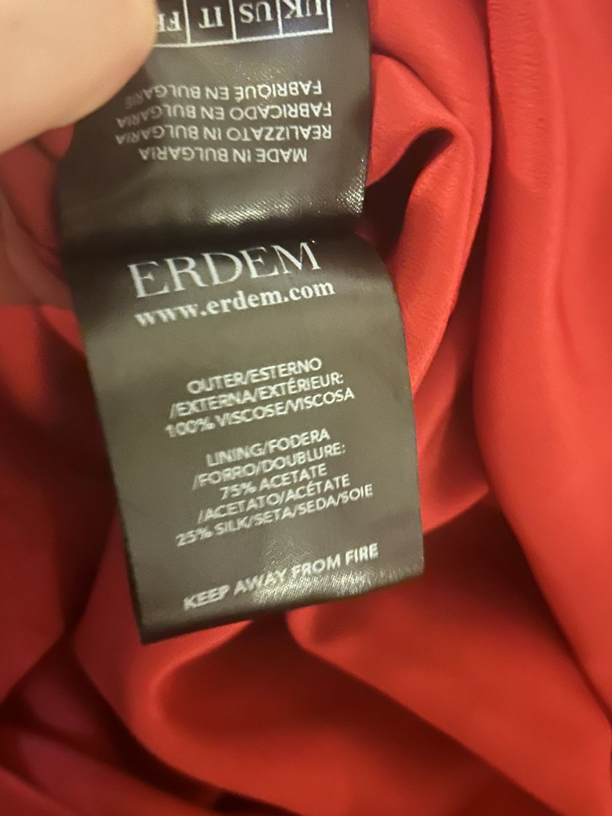 Erdem Erdem Gathered Sleeve Asymmetric Dress size US 4 Size S / US 4 / IT 40 - 6 Thumbnail