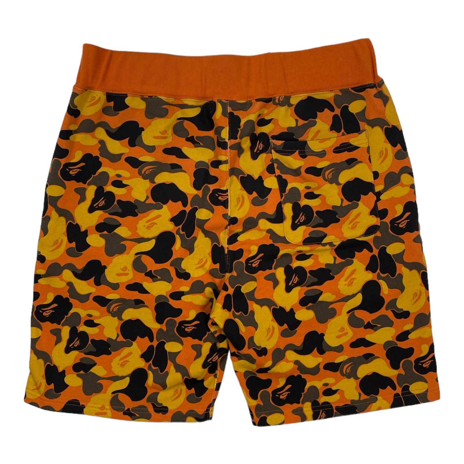 Bape BAPE x XO Shark Sweat Shorts Orange | Grailed