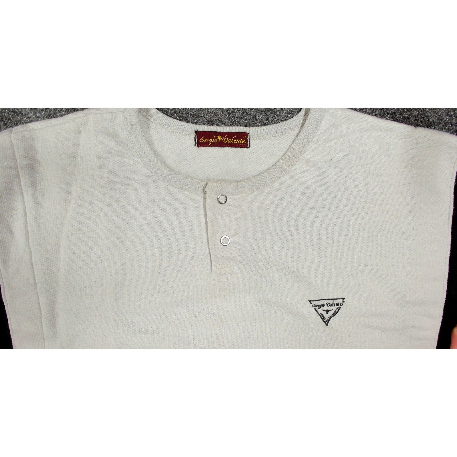 Vintage Sergio Valente Archive 80s Exaggerated Batwing Henley Size L / US 10 / IT 46 - 12 Thumbnail