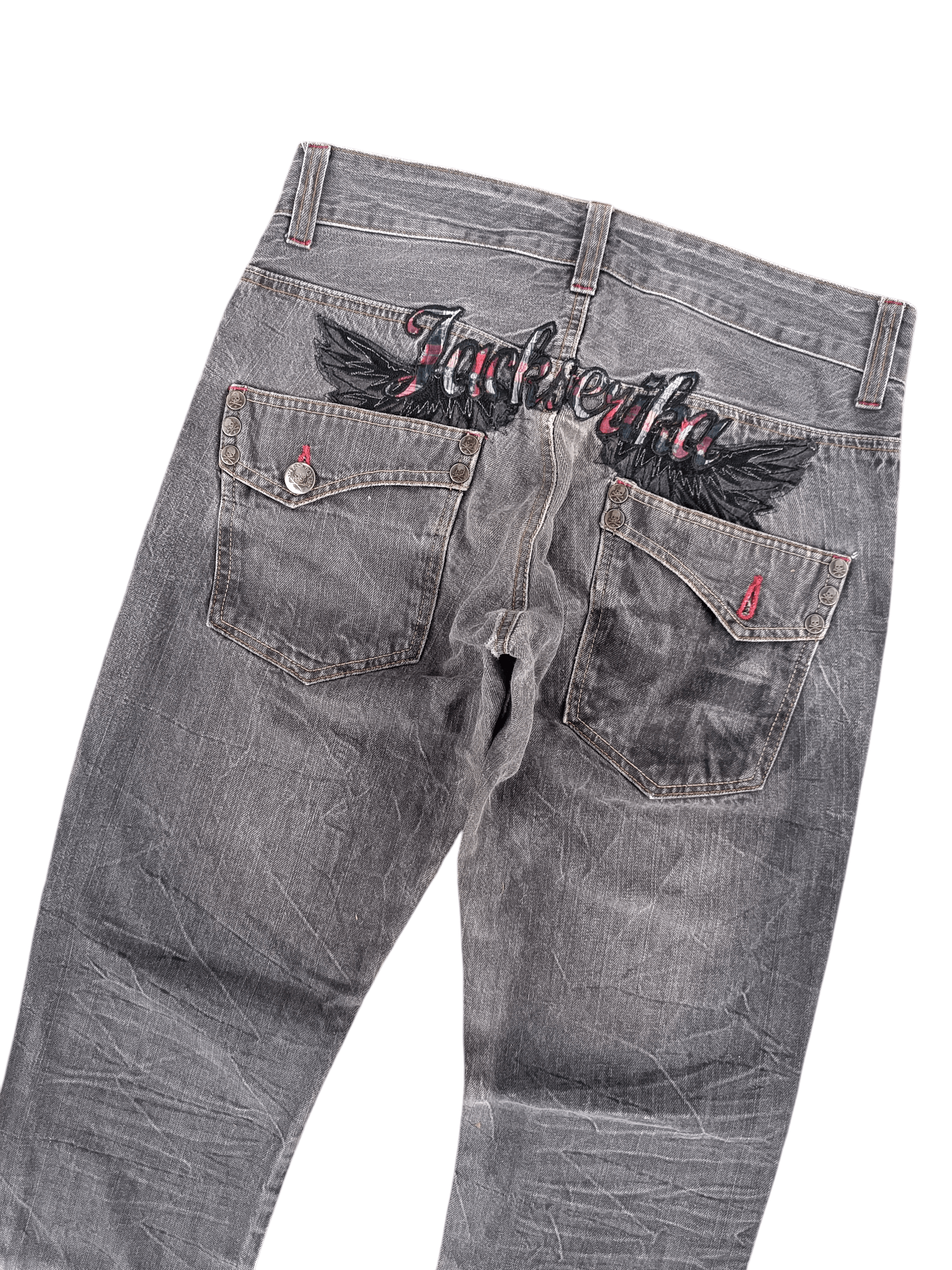 FLARED Jack Serika Embroidery Angel Wing Denim