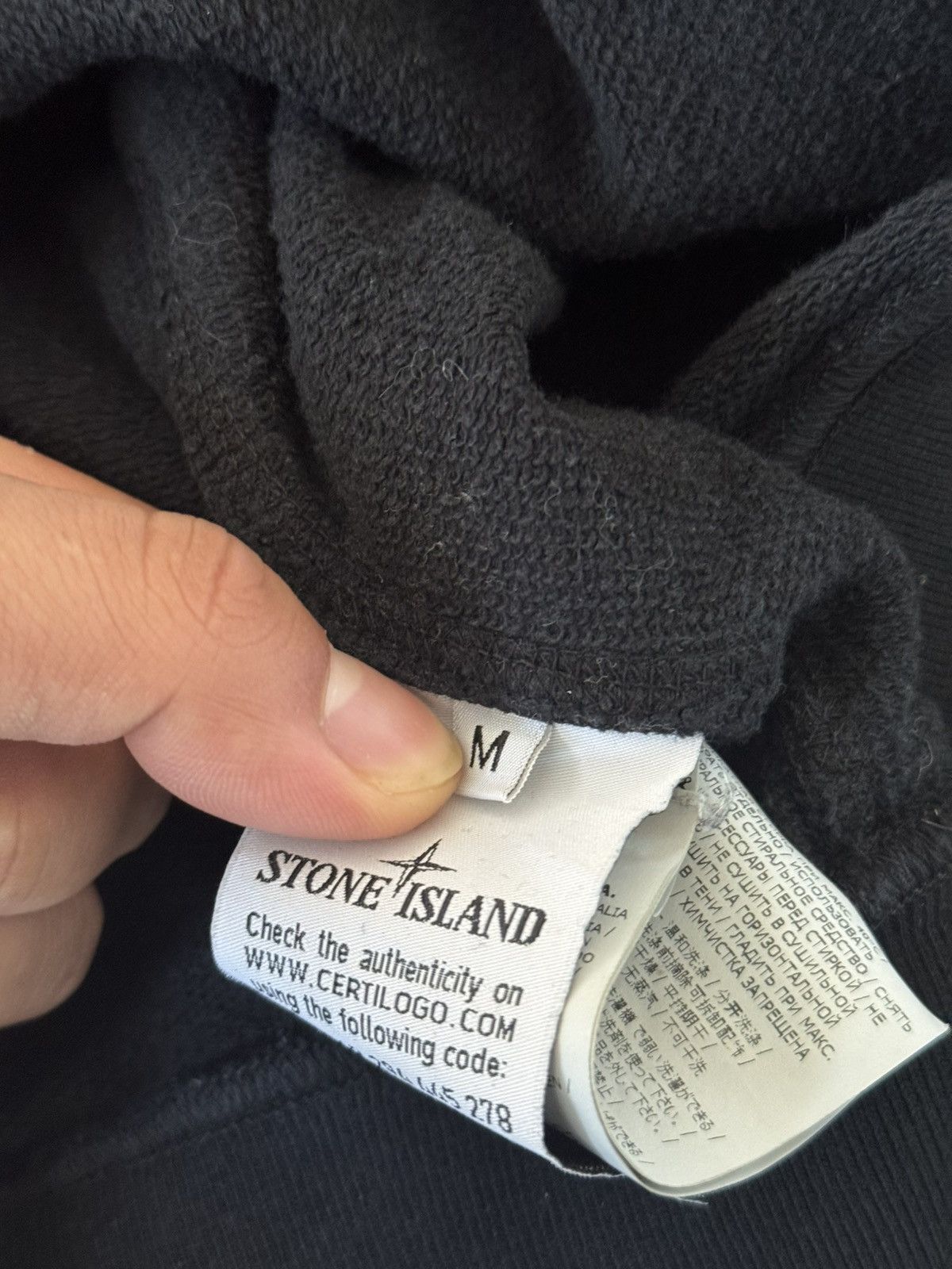 Designer Stone Island Black Hoodie Patch Designer Sweatshirt Rare Size US M / EU 48-50 / 2 - 14 Thumbnail